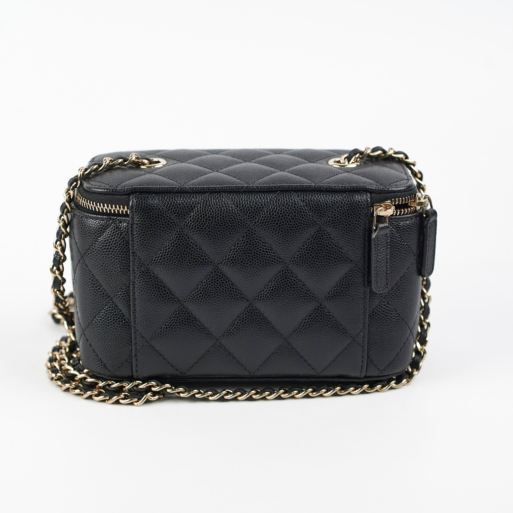 Chanel Caviar Vanity Case Black 31 Series - Luxury Leather Cosmetic Bag for Makeup & Travel Essentials | Perfect for Women's Everyday Use & Gift Giving