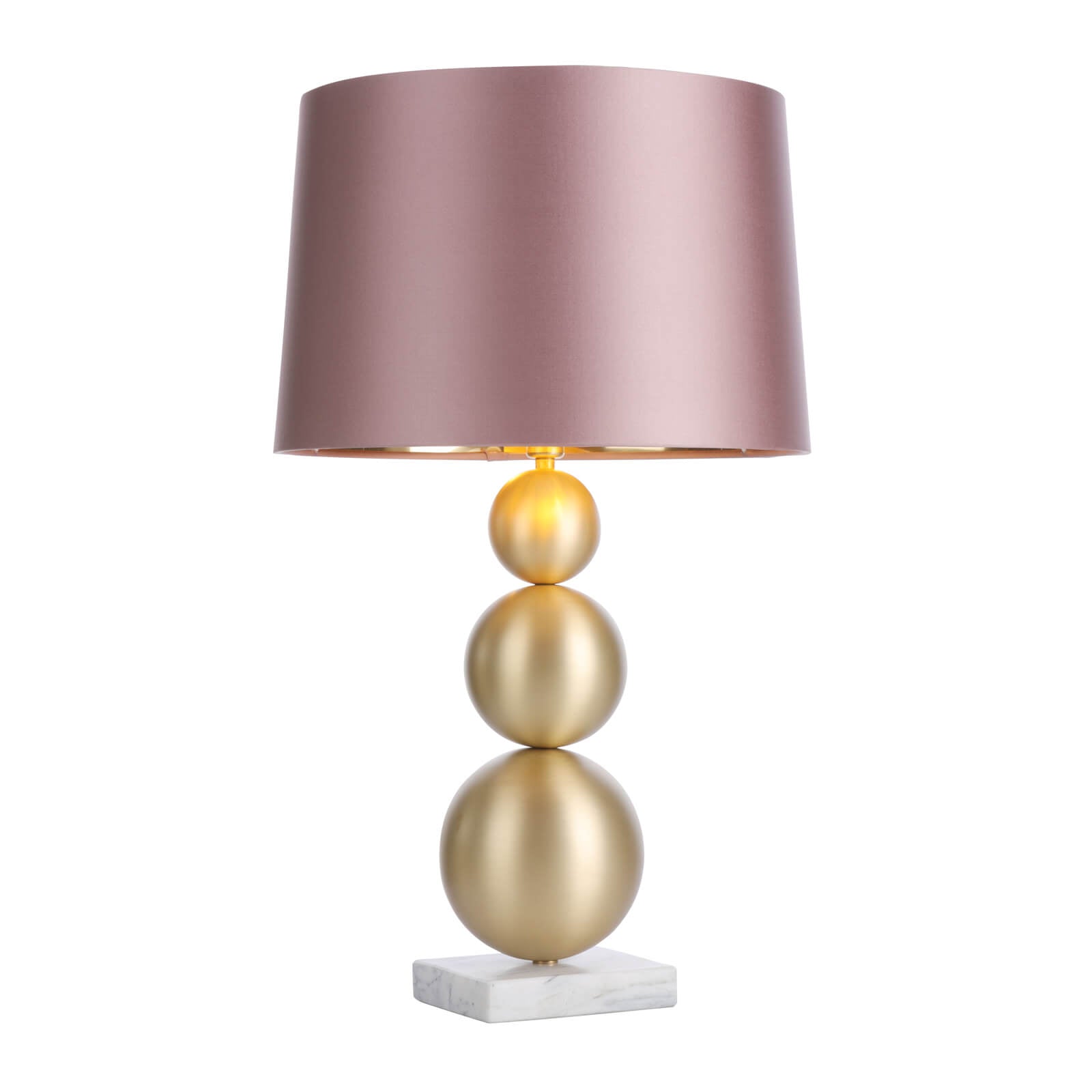 Athena Table Lamp - Butter Brass Finish with Marble Base, E27 Socket (Base Only) - Perfect for Living Room, Bedroom, and Office Decor