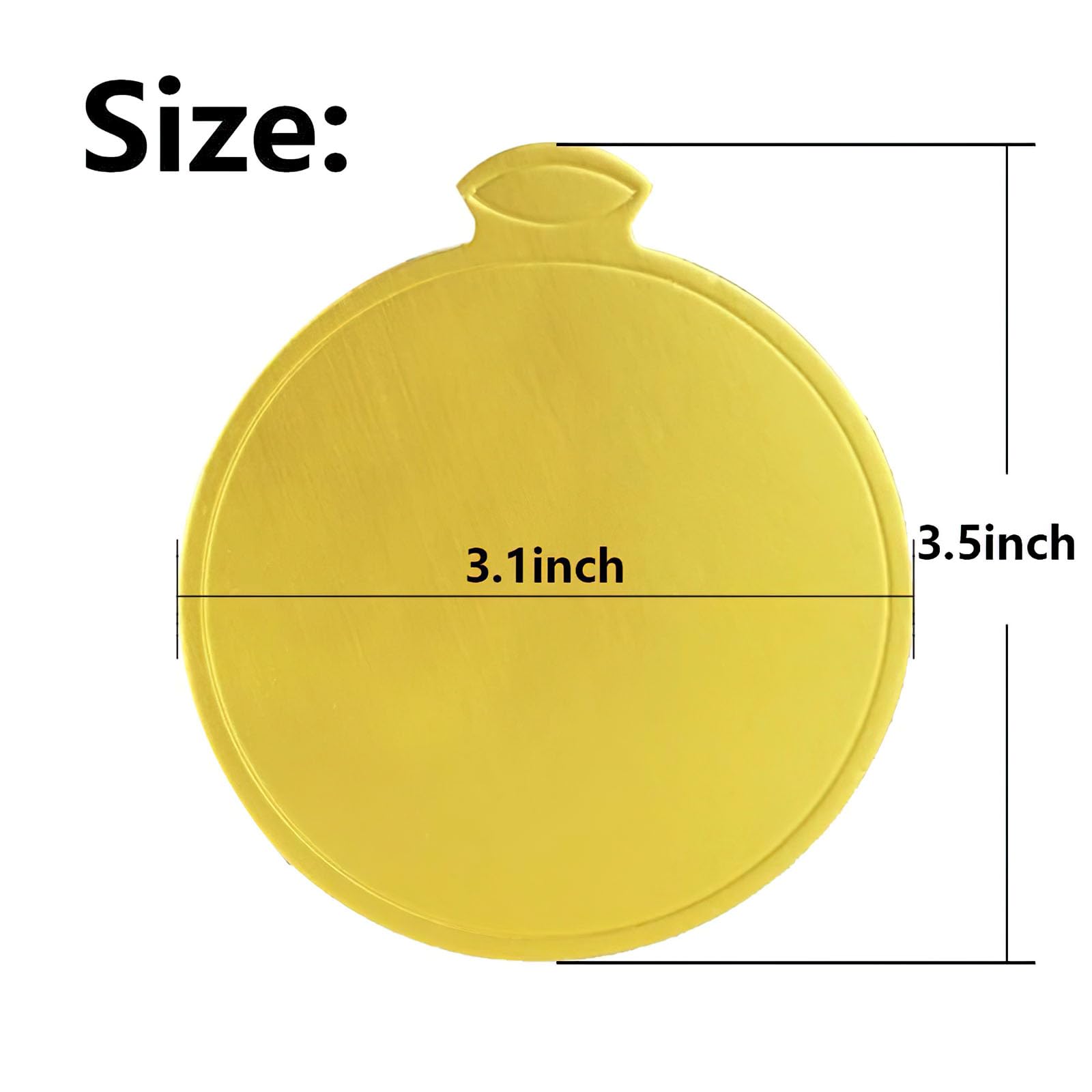 HANSGO 100PCS Mini Round Golden Cardboard Cake Base - Greaseproof Mousse Cake Boards, Dessert Stand for Wedding, Birthday Party, and Bakery Display