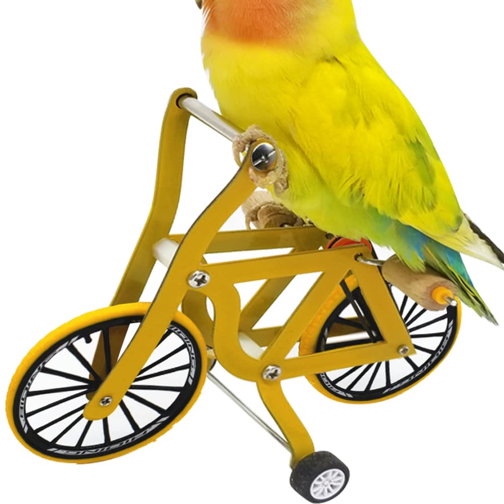 Parrot Bike Toy - Interactive Intelligence Training & Educational Puzzle Toy for Medium Birds - Foot Talon Exercise & Mental Stimulation for Parakeets, Cockatiels & Conures - Perfect for Playtime & Training Sessions