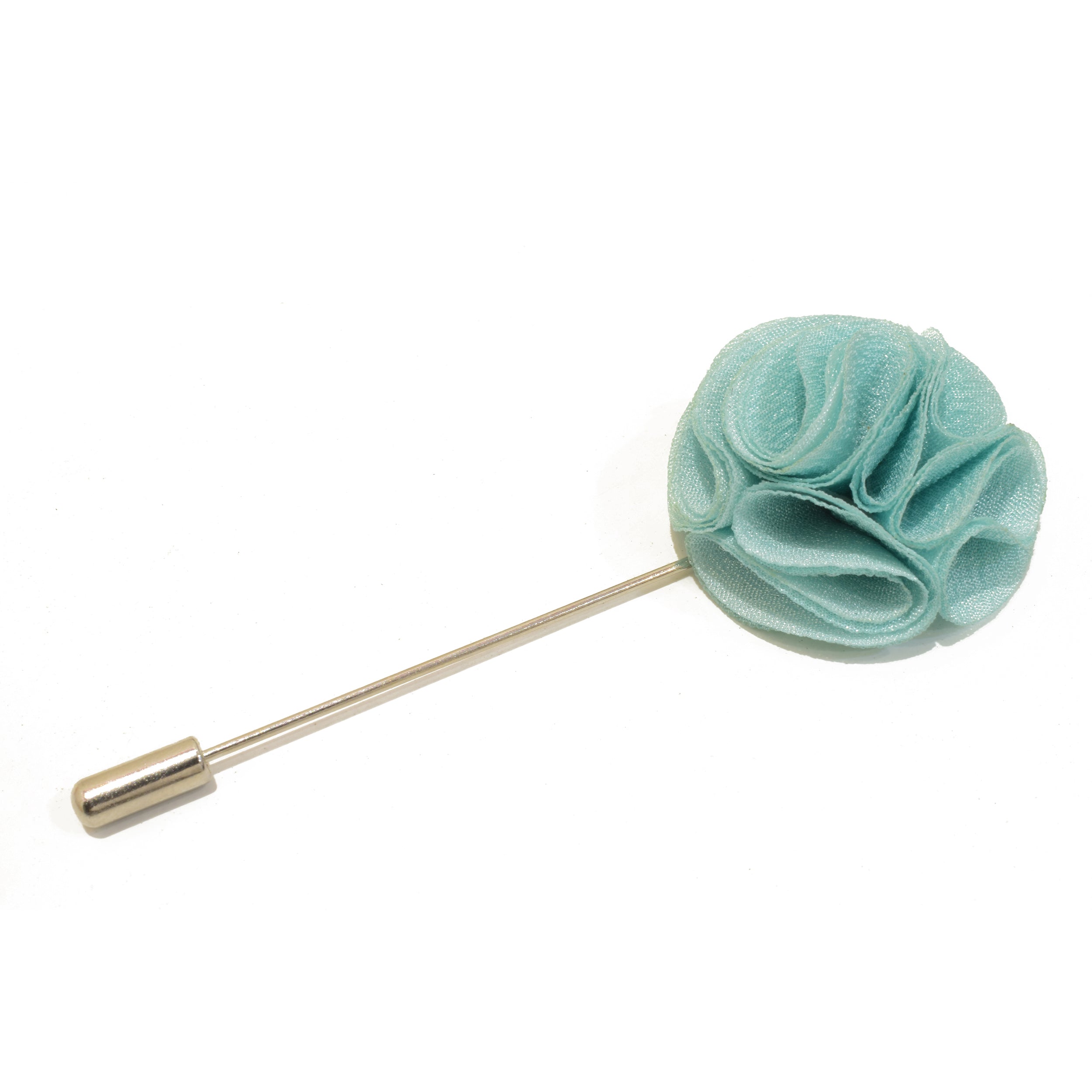 Elegant Tiffany Blue Blossom Lapel Pin - Floral Brooch for Women's Suits, Dresses & Jackets - Perfect for Weddings, Office & Formal Events