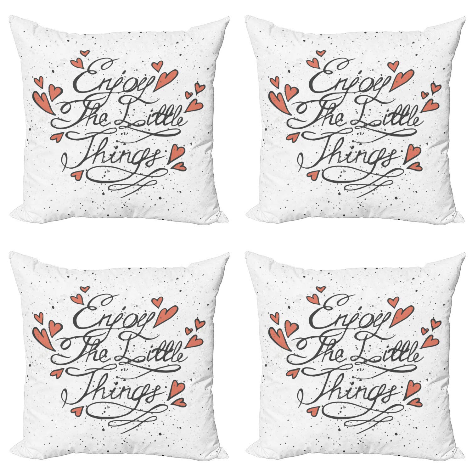 Ambesonne 4-Pack Decorative Throw Pillow Covers 18