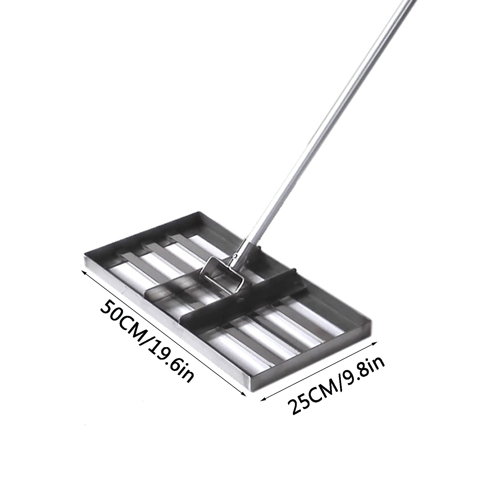**Heavy-Duty 4FT Lawn Leveling Rake - Stainless Steel Golf & Garden Grass Leveler, Large-Capacity Lawn Pusher (50×135CM) - Perfect for Golf Courses, Landscaping & Yard Maintenance**
