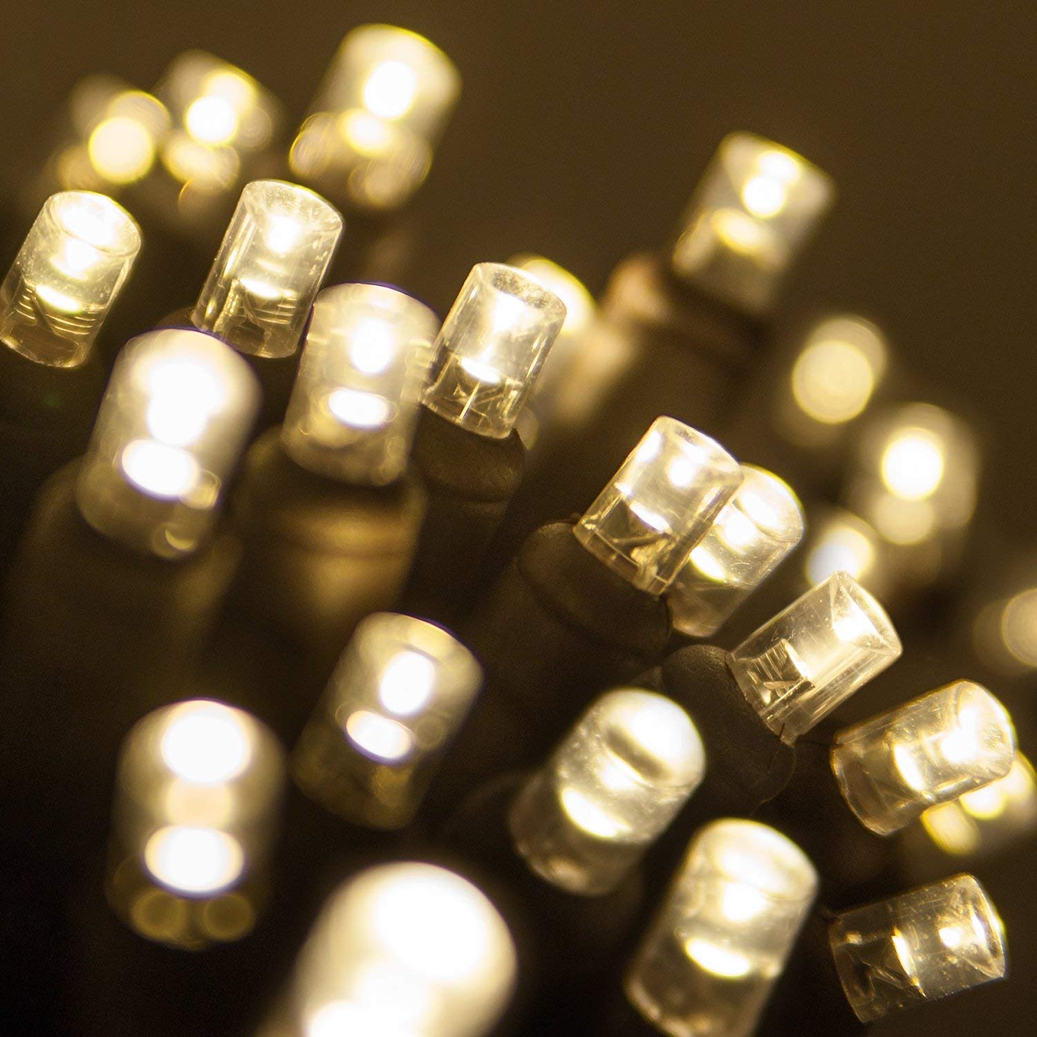 70-Count 5mm LED Warm White Mini Light Set - Indoor/Outdoor Christmas Decorations with 120V UL Certified Black Wire | Perfect for Holiday Trees, Wreaths & Home Decoration