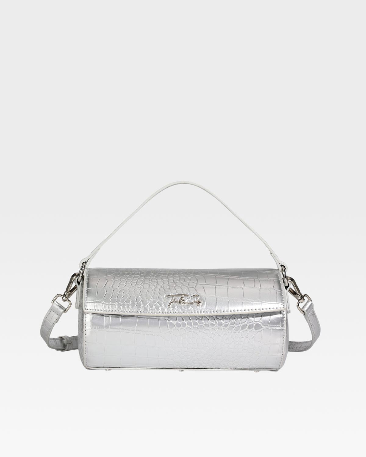 Stylish Silver Barrel Purse for Women - Trendy Crossbody Bag with Adjustable Strap - Perfect for Parties, Travel & Everyday Use