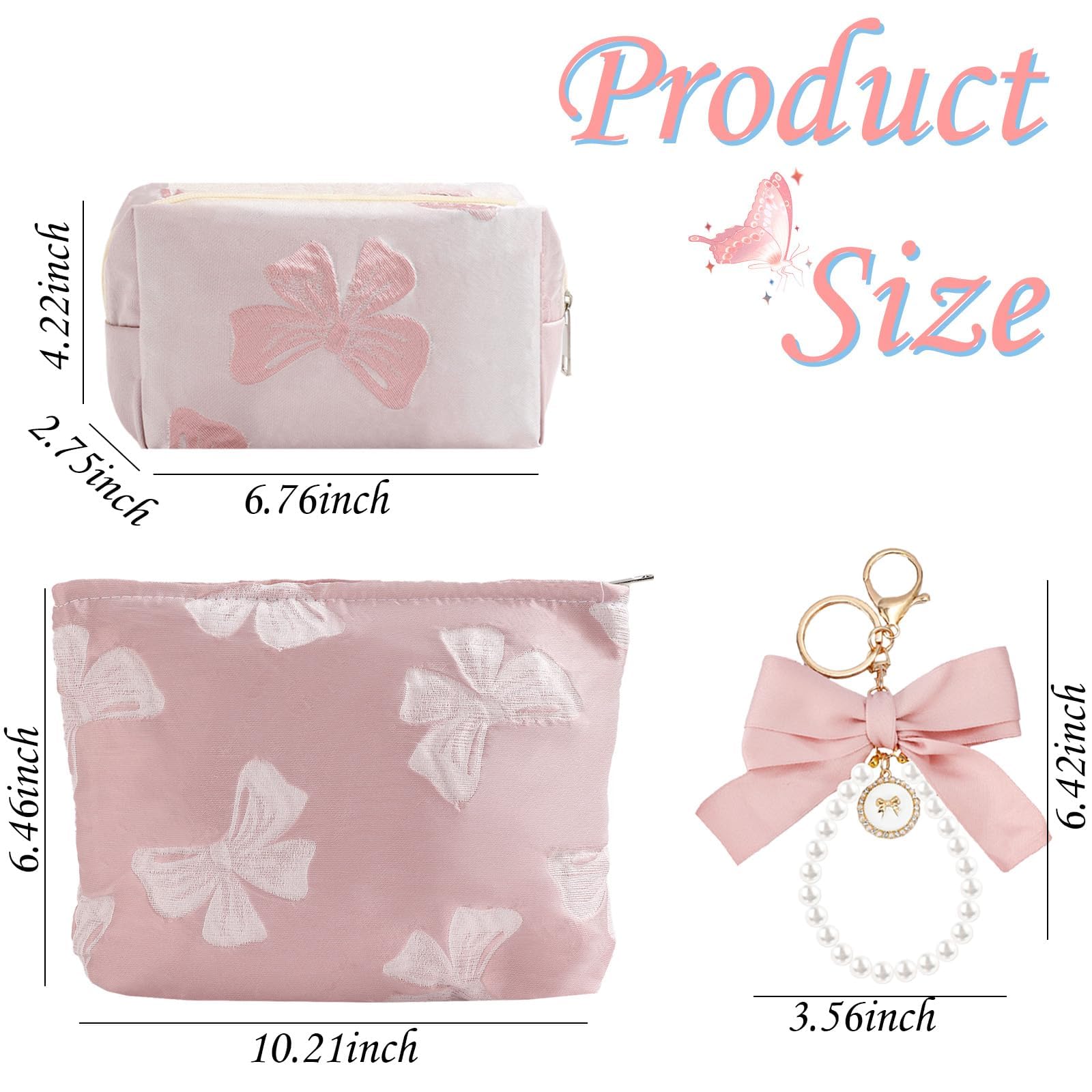 LYDZTION Large Capacity Makeup Bag Set for Women - 1 Cosmetic Organizer & 1 Pencil Case for Makeup Brushes, Travel Toiletry Storage | Perfect for Travel, Home Organization & Daily Beauty Essentials