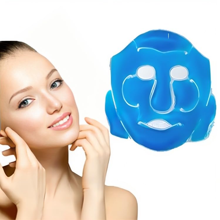 Cooling Face Mask for Puffy Eyes & Swelling Relief | Soothing Gel Eye Mask for Stress & Fatigue | Perfect for Travel, Work & Home Relaxation (1 Pack)