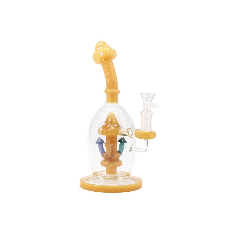 Premium Borosilicate Glass Mushroom Bong - Handcrafted Hookah Pipe for Smooth Smoking | Lightweight & Portable Design | Perfect for Home Use, Parties & Outdoor Adventures