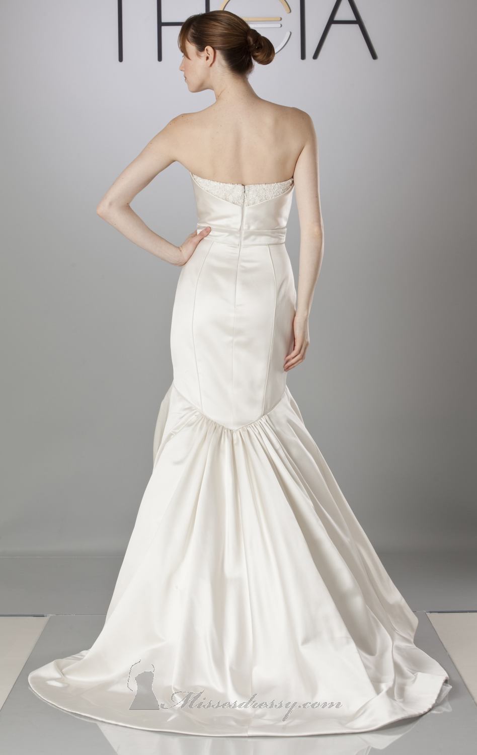 Theia Madison 890067 Elegant Lace Wedding Gown for Bride - Perfect for Church Ceremony, Beach Wedding & Formal Reception