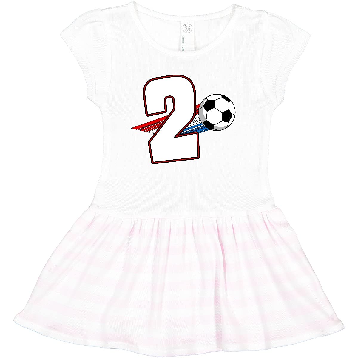 Inktastic 2nd Birthday Soccer Toddler Dress - Cute Soccer Themed Outfit for 2 Year Old Girls Birthday Party & Sports Celebration