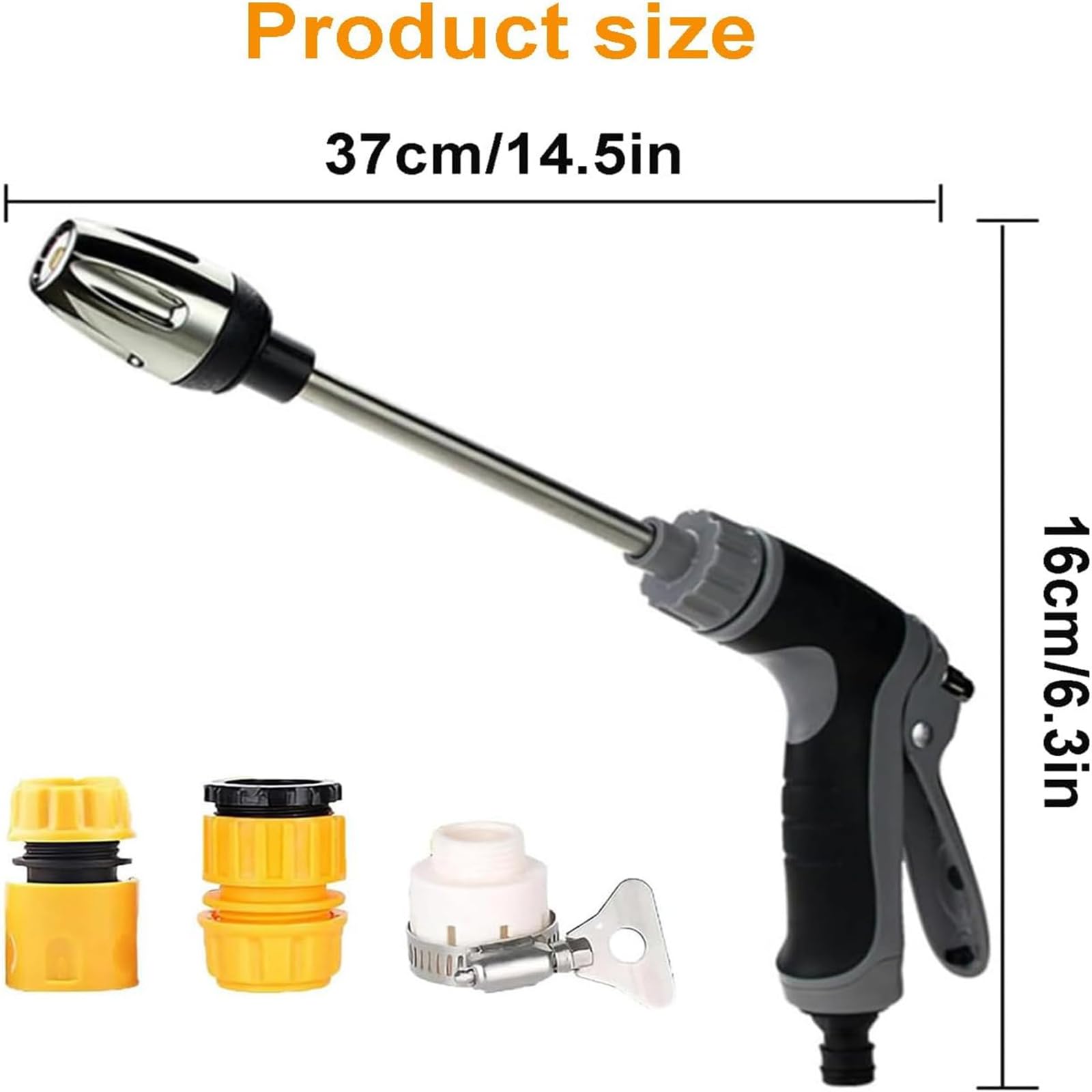 Turbowasher - High-Pressure Power Cleaner Attachment for Garden Hose | Turbo Washer & Hydroforce Nozzle | Perfect for Car Washing, Patio Cleaning & Outdoor Surfaces