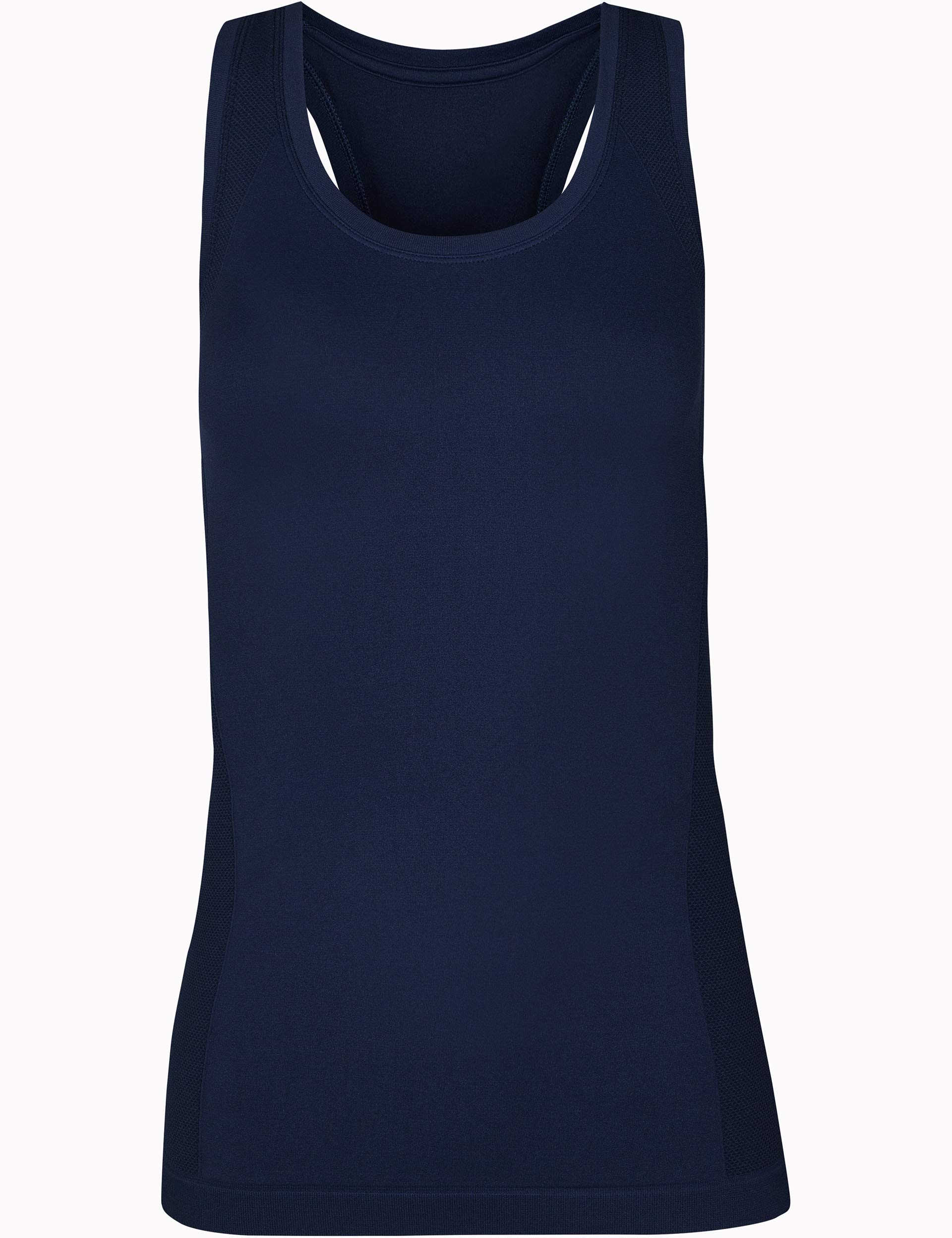 Seamless Gym Vest for Athletes - Navy Blue Workout Tank Top for Men & Women - Perfect for Running, Yoga & Fitness Training