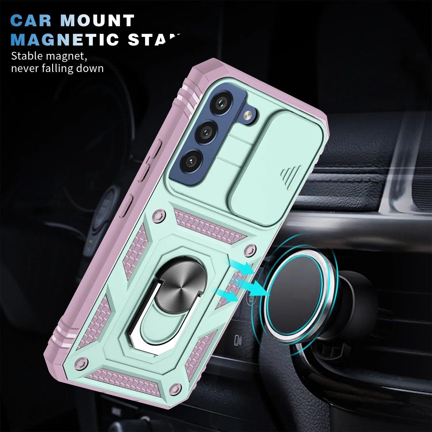 Samsung Galaxy S24 Ring Holder Protective Case - Slim Grip & Anti-Slip Design for Secure Phone Handling - Perfect for Workouts, Commuting, and Everyday Use
