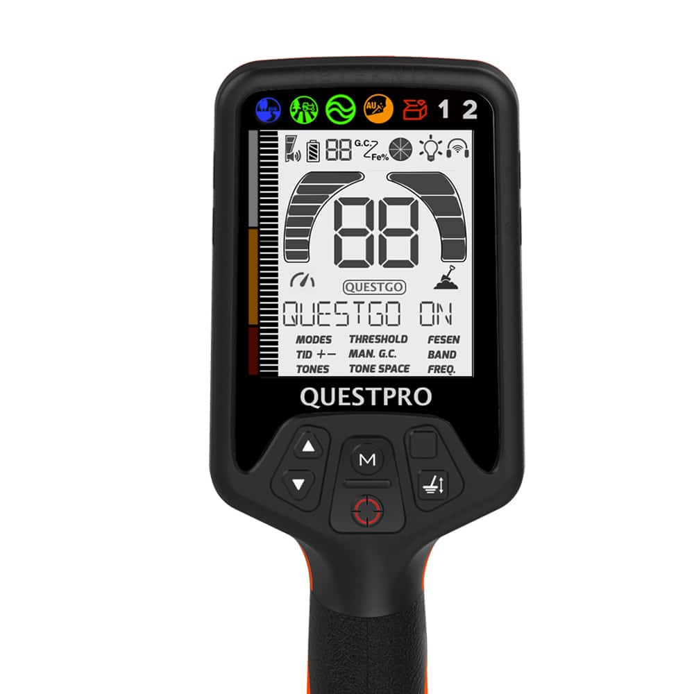 Quest PRO Metal Detector with 11 x 9 RaptorS TurboD Search Coil - Open Box - Perfect for Treasure Hunting, Beach Combing & Outdoor Adventures
