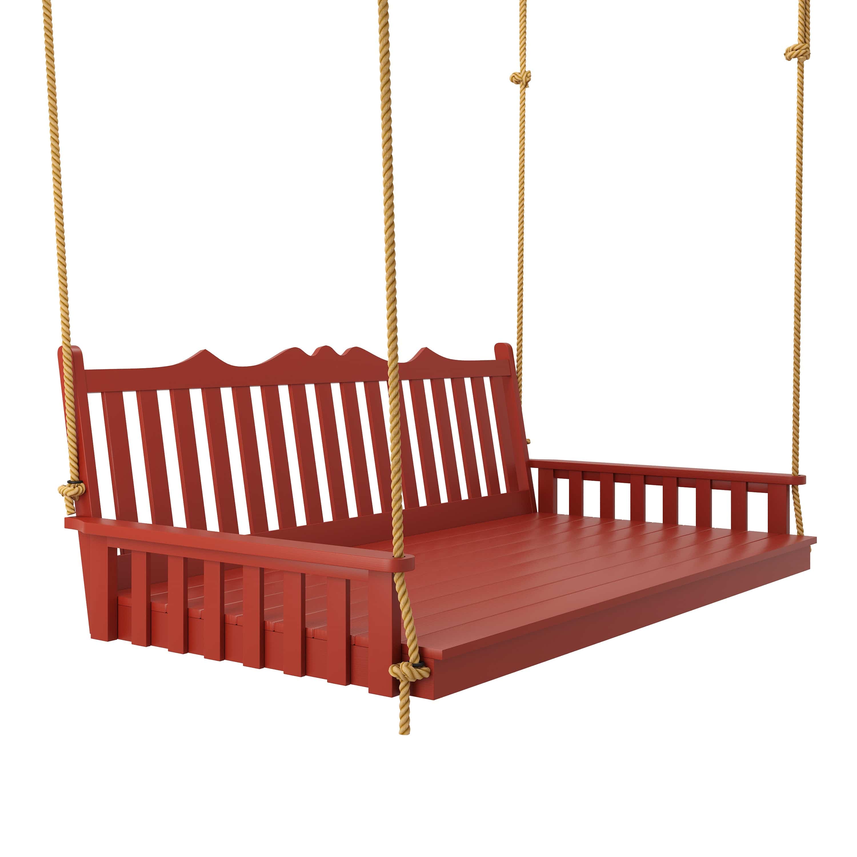 Keystone Amish Co. York Porch Swing Bed - Handcrafted Cedar Wood Outdoor Hanging Daybed for Patio, Garden, and Backyard Relaxation