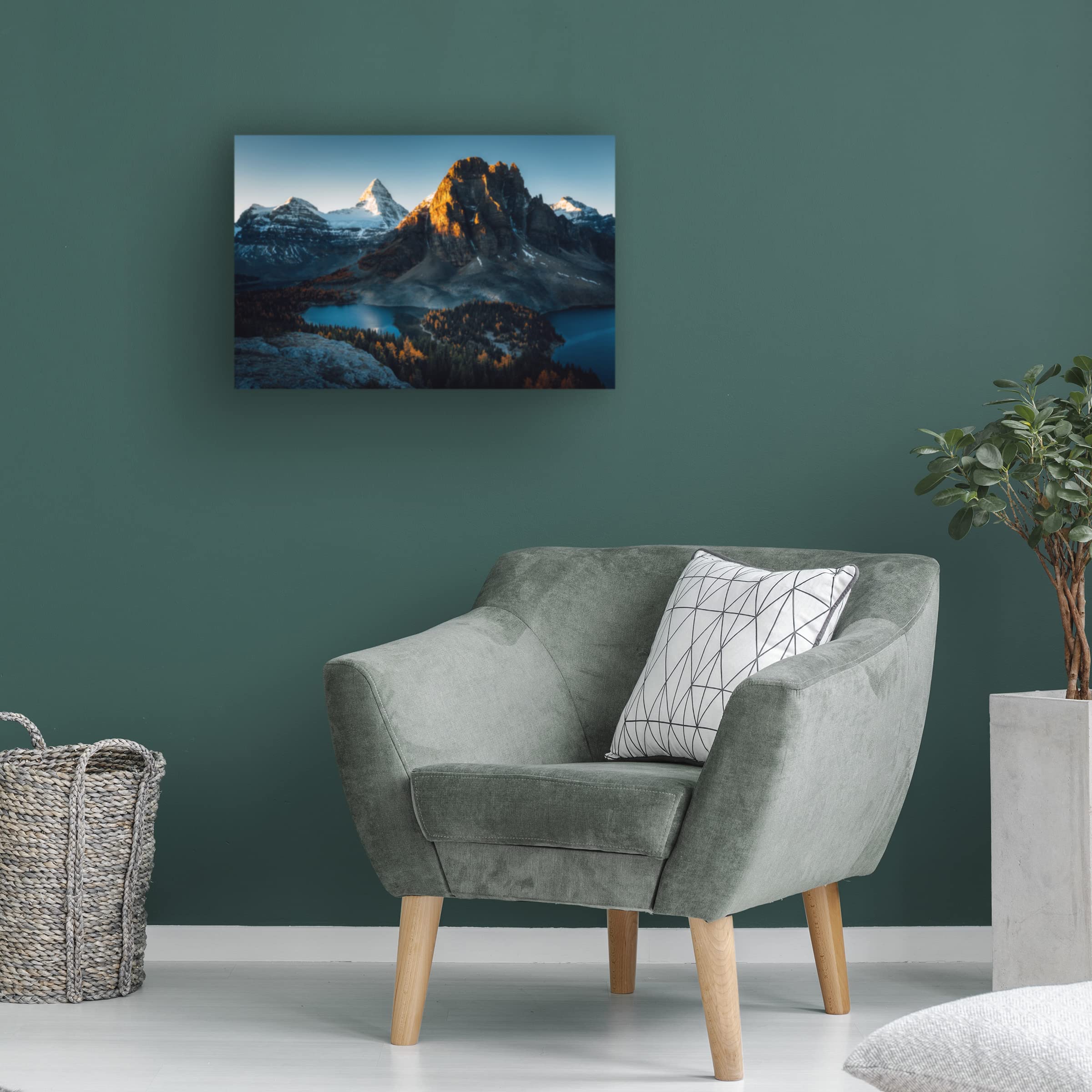 Jason Ma 'Morning Sunlight' Canvas Wall Art Print - Modern Landscape Painting for Living Room, Bedroom & Office Decor