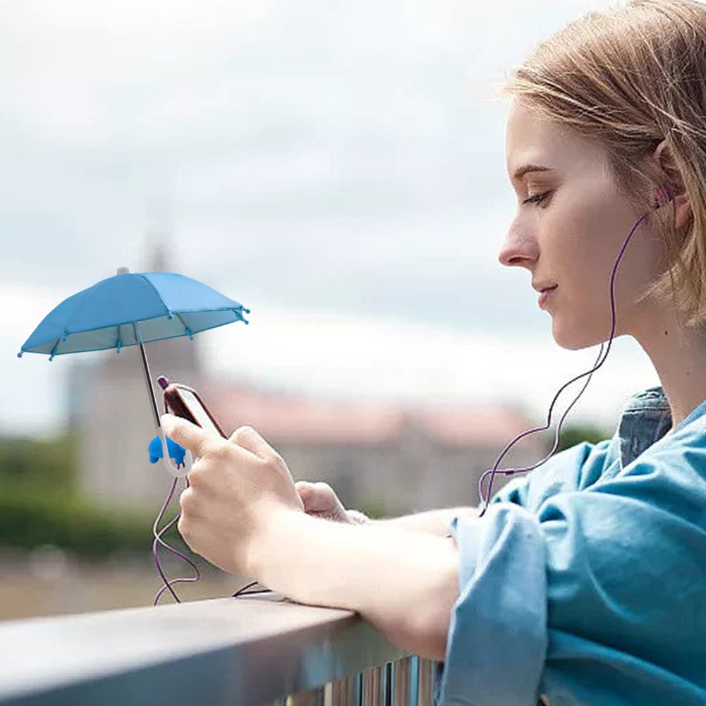 4pcs Phone Umbrella Holder - Anti-Glare Sun Shade Cover with Suction Cup Stand for Cell Phones | Outdoor Sun Shield for Beach, Pool, and Car Use