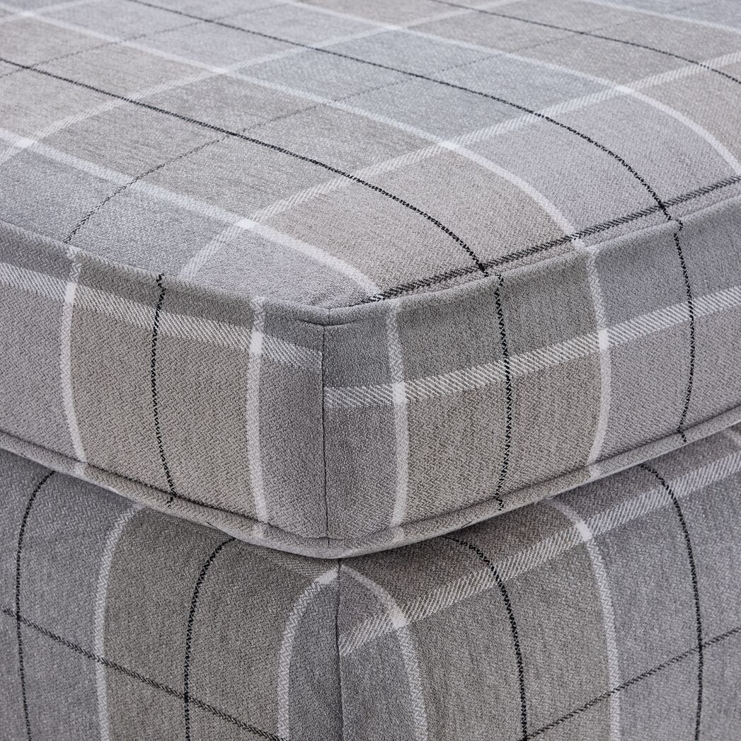 Chateau Ottoman Onyx - Luxury Ottoman Stool with Onyx Finish for Living Room, Bedroom & Office Decor | Elegant Footrest & Seating Solution