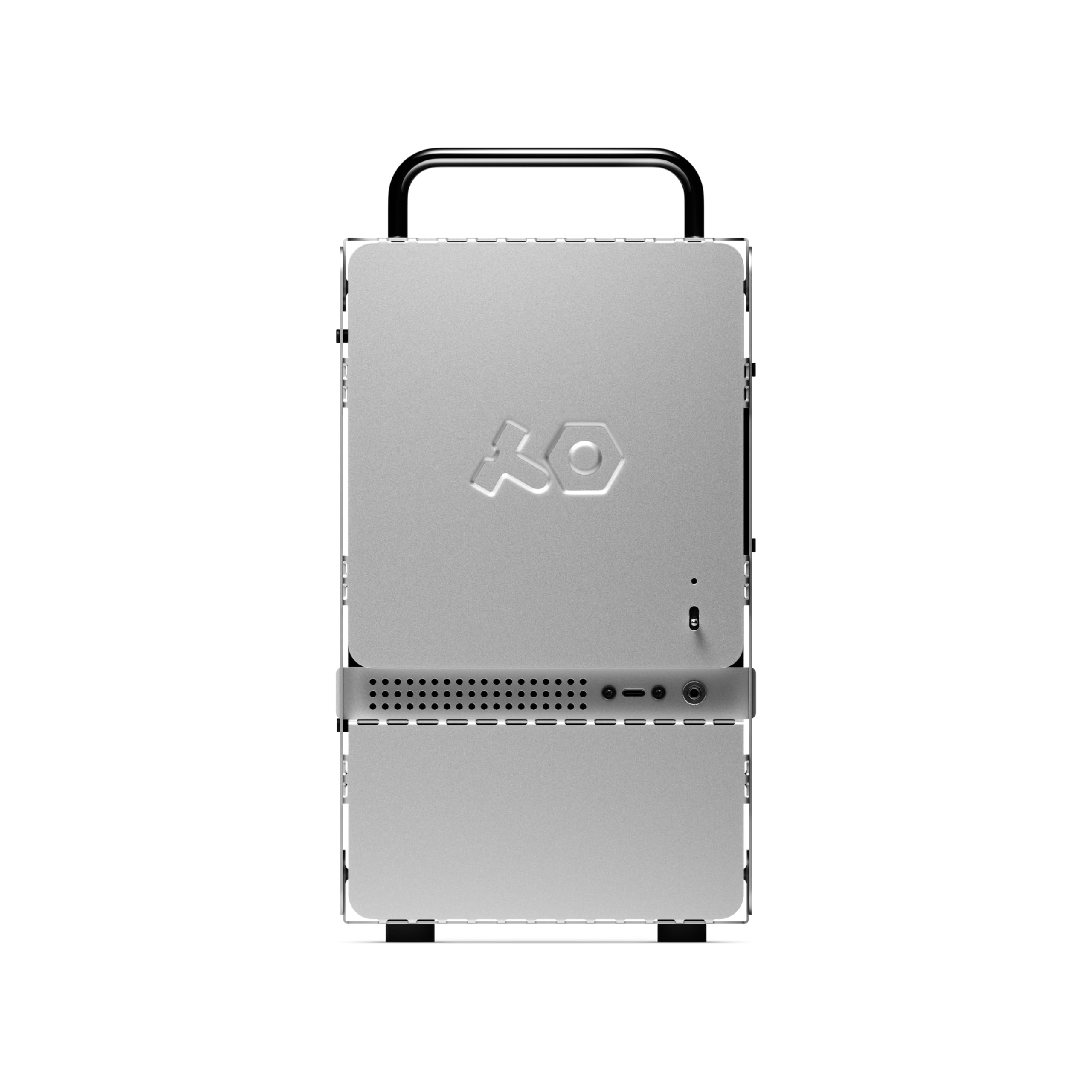 Teenage Engineering Computer-1 Mini-ITX PC Case - Powder Coated Aluminum Chassis with Chrome Handles & Dual-Slot GPU Support | Compact SFF Design | SFX PSU Compatible | Perfect for Home Office, Gaming Rigs & Space-Saving Workstations