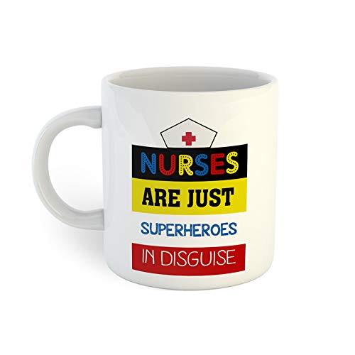 Nurses Are Superheroes Coffee Mug - Inspirational Gift for Nurses - Perfect for Hospitals, Clinics & Home Use