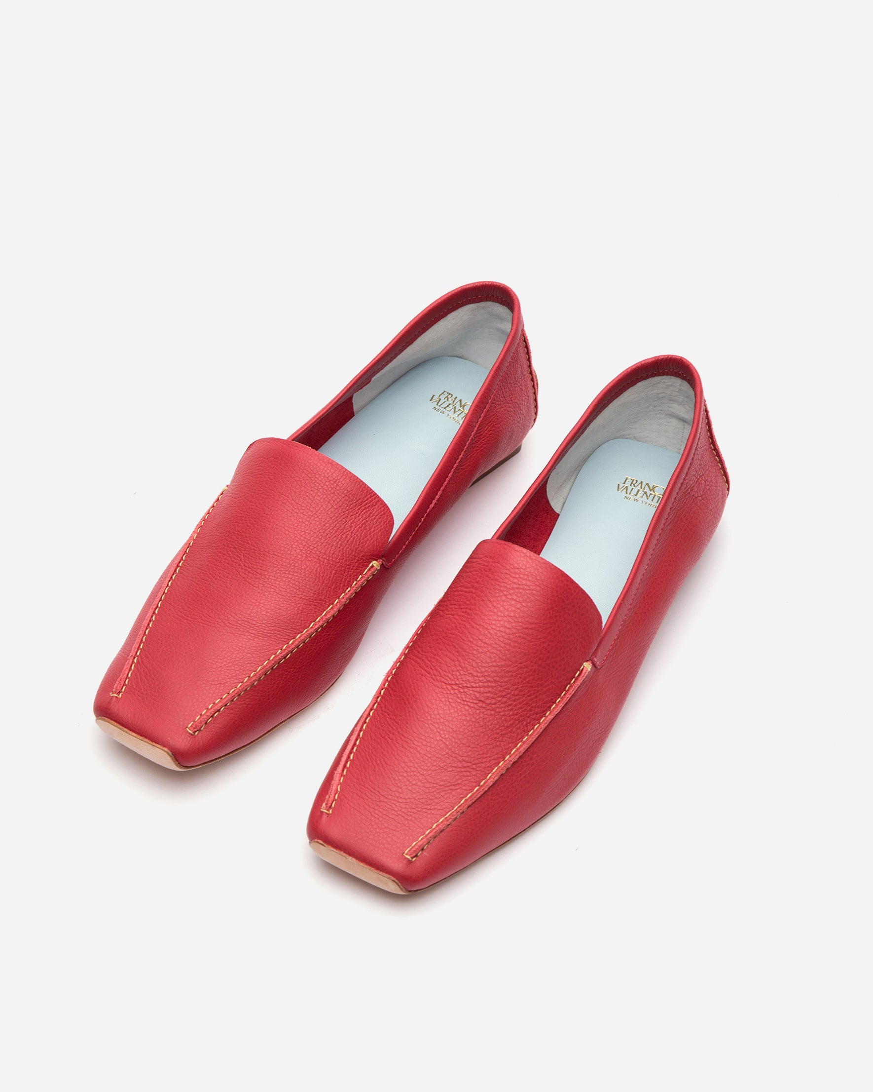 Elyce Genuine Leather Loafers for Women - Stylish Red Slip-On Shoes for Casual Wear, Office & Travel