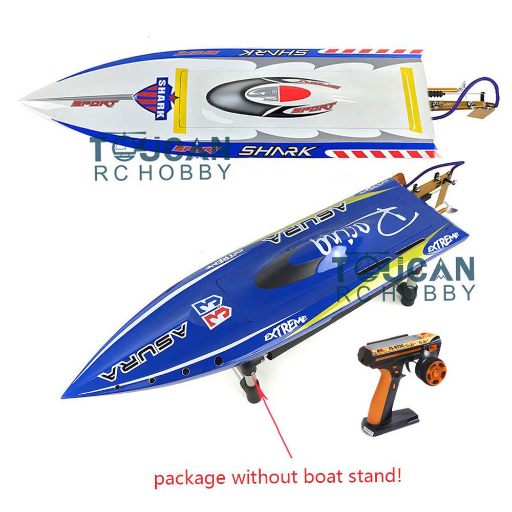 H750 Fiber Glass Electric Racing RTR RC Boat - Blue & White, 65-75km/h High Speed with ESC, Motor, Servo, Battery & Controller (750x210x120mm) - Perfect for Lakes, Ponds & RC Racing Competitions
