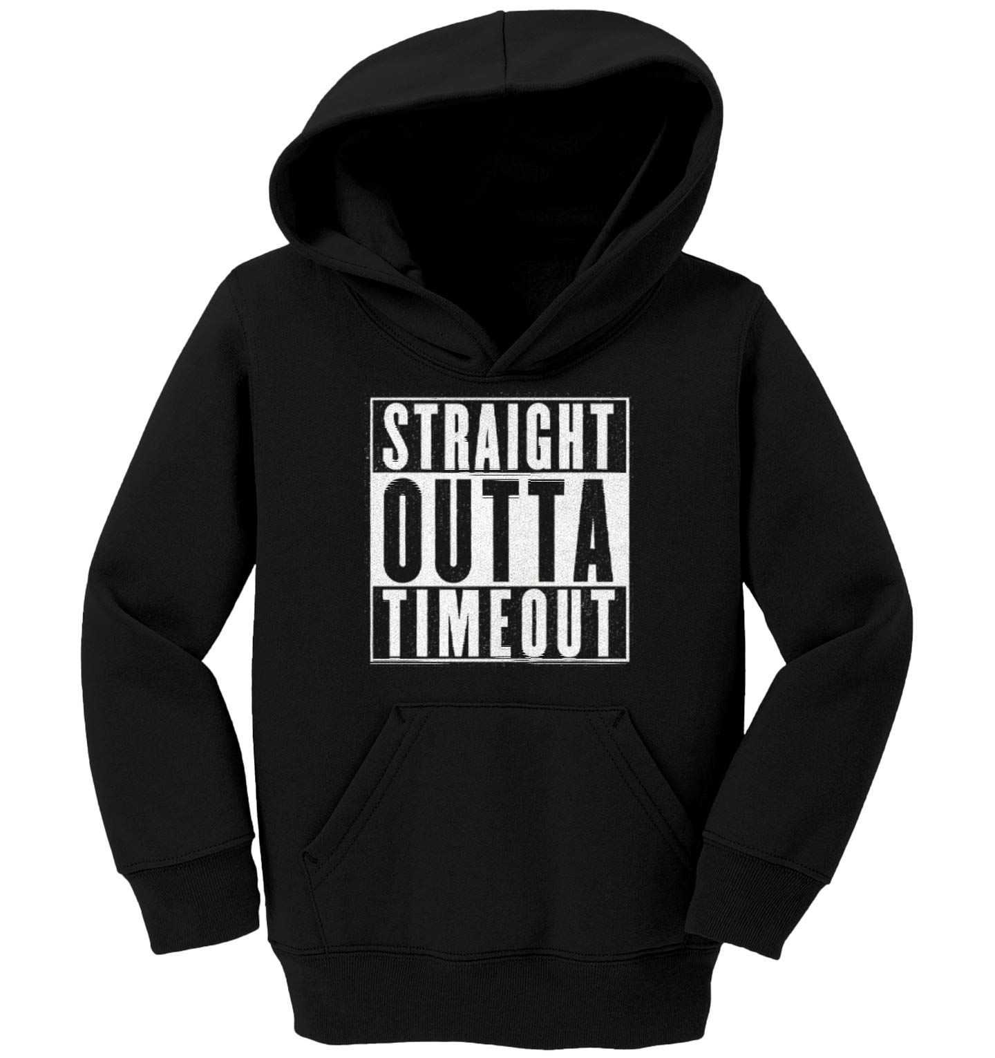 Haase Unlimited Straight Outta Timeout - Trouble Maker Toddler & Youth Fleece Hoodie | Cozy Pullover for Kids | Perfect for Playtime, School & Outdoor Activities