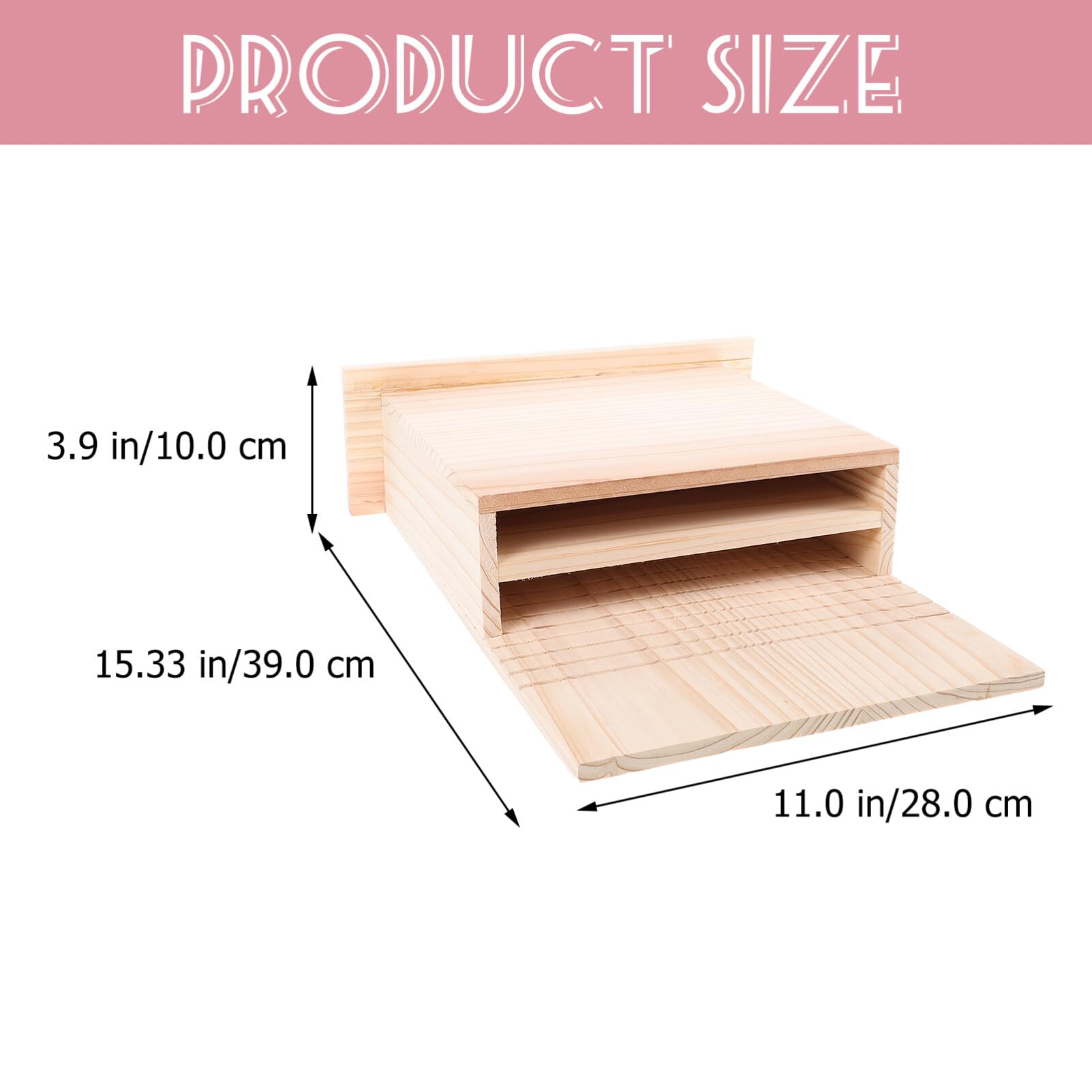 Premium Wooden Bat House for Outdoor - Natural Eco-Friendly Bat Box for Backyard, Garden & Trees (39x28x10cm) - Attract Bats for Natural Mosquito Control & Pest Management
