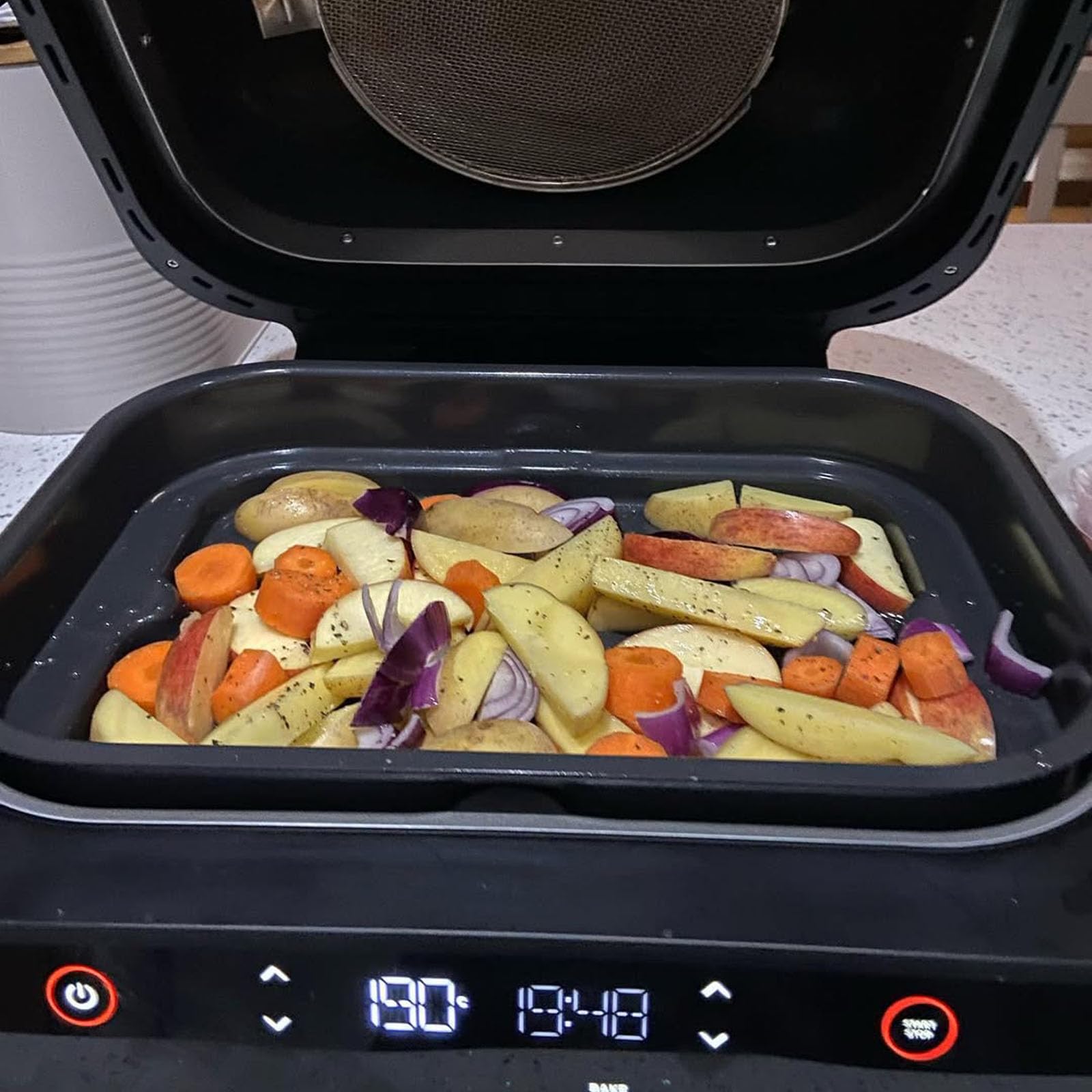 **Disposable Non-Stick Grill Plate & Air Fryer Liners for Ninja FG551 Foodi Smart XL 6-in-1 Indoor Grill – 14.2