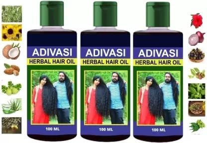 Adivasi Neelambari Sanjivani Ayurvedic Hair Oil for Growth & Fall Control - 300ml | Natural Remedy for Thicker, Stronger Hair | Perfect for Daily Scalp Massage & Hair Care Routine
