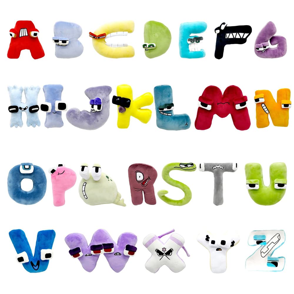 26 Pcs Soft Alphabet Plush Dolls - Cute ABC Stuffed Letters for Kids & Adults - Perfect for Nursery Decor, Learning Toys, and Gift Giving