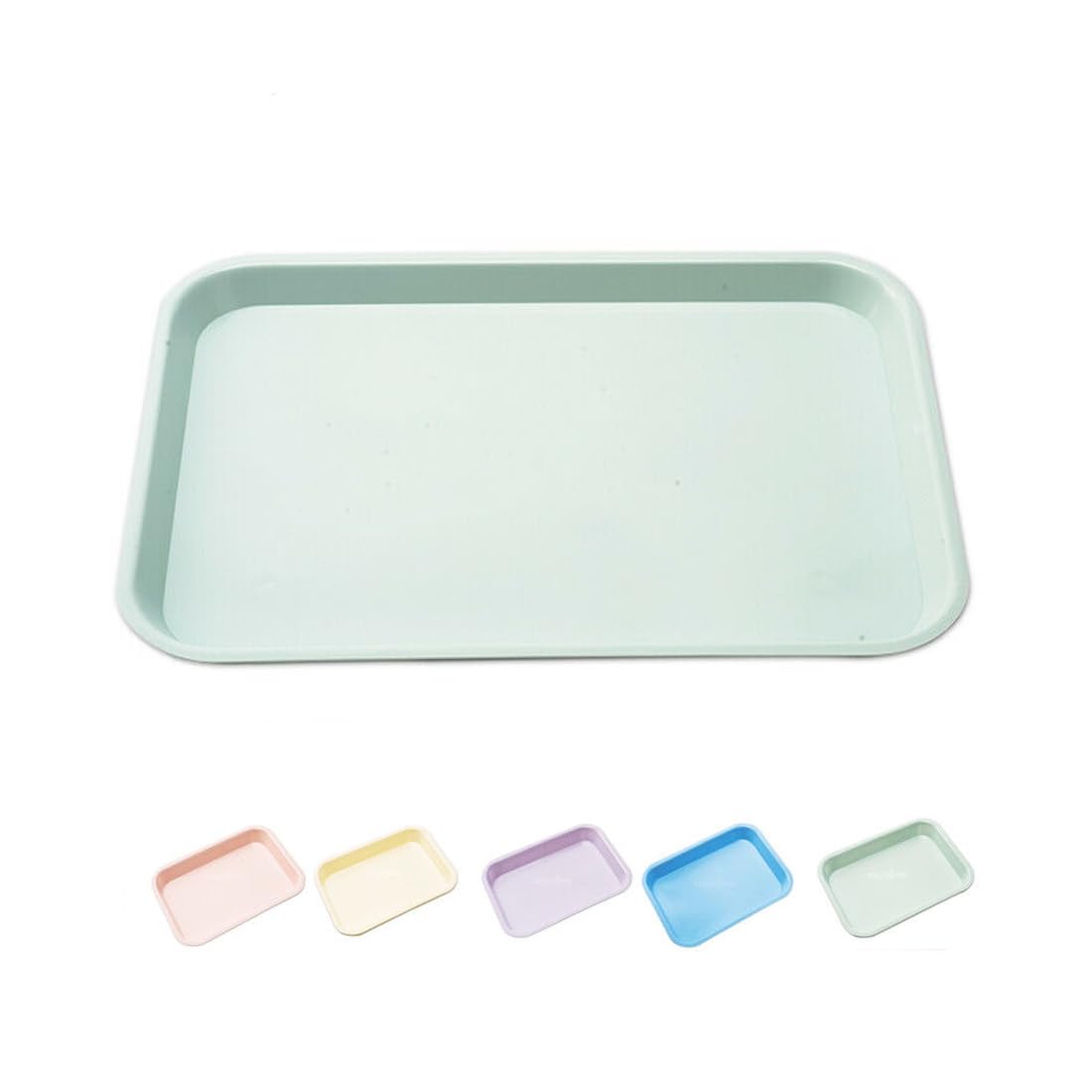 Sterilizable Dental Instrument Tray - Autoclavable Plastic Medical Flat Tray 9.45” x 6.25” x 0.85