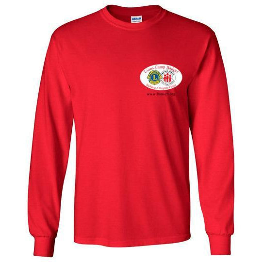 Lions Camp Badger Long Sleeve T-Shirt with Color Logo - Comfortable Cotton Shirt for Outdoor Activities, Hiking, and Casual Wear