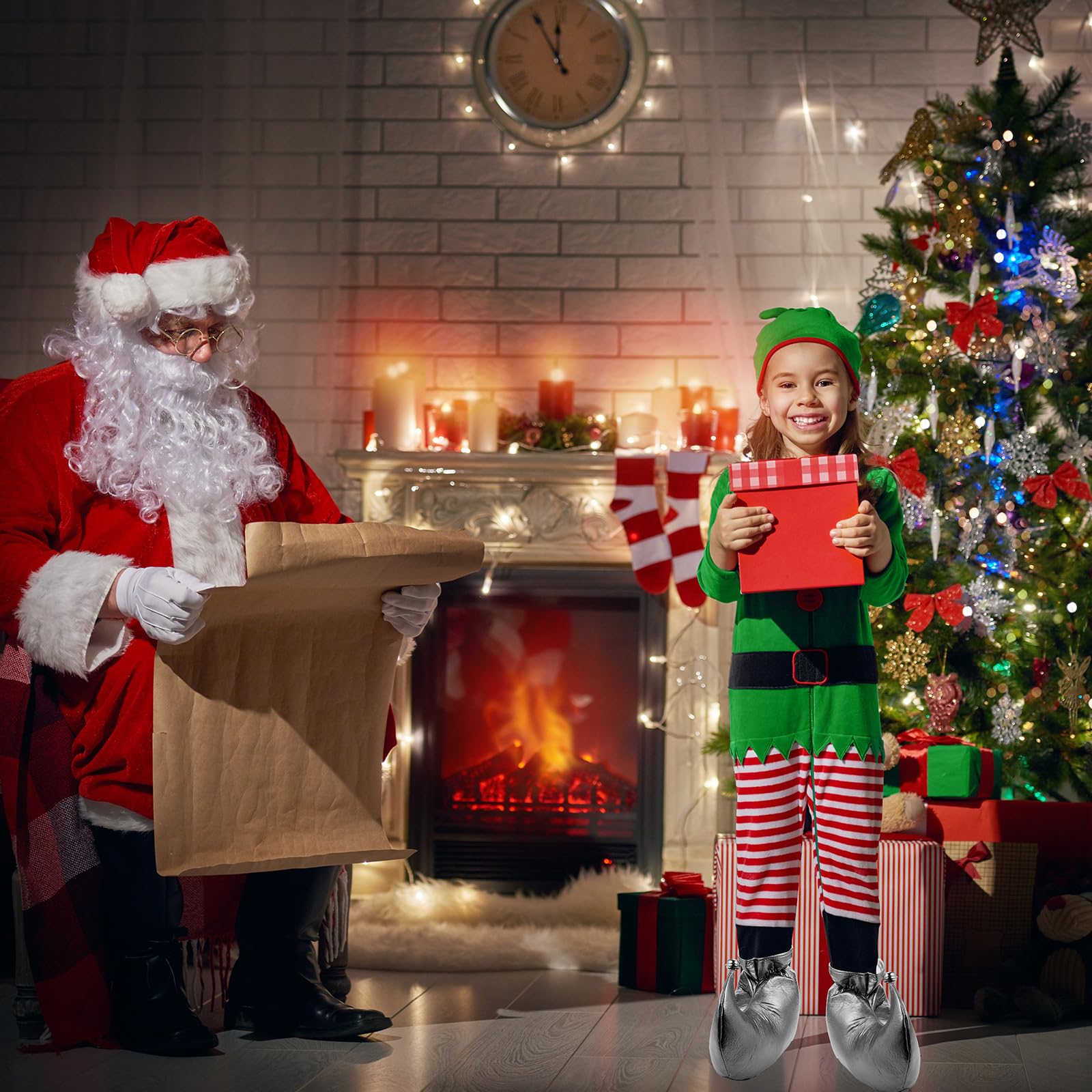 Elf Shoes for Adults - Jester Costume Shoes for Christmas & Cosplay - Novelty Deluxe Accessories for Holiday Parties & Themed Events