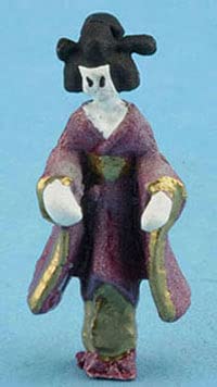 Handmade Geisha Doll Figurine - Japanese Traditional Decorative Miniature for Dollhouse, Home Decor & Collectibles