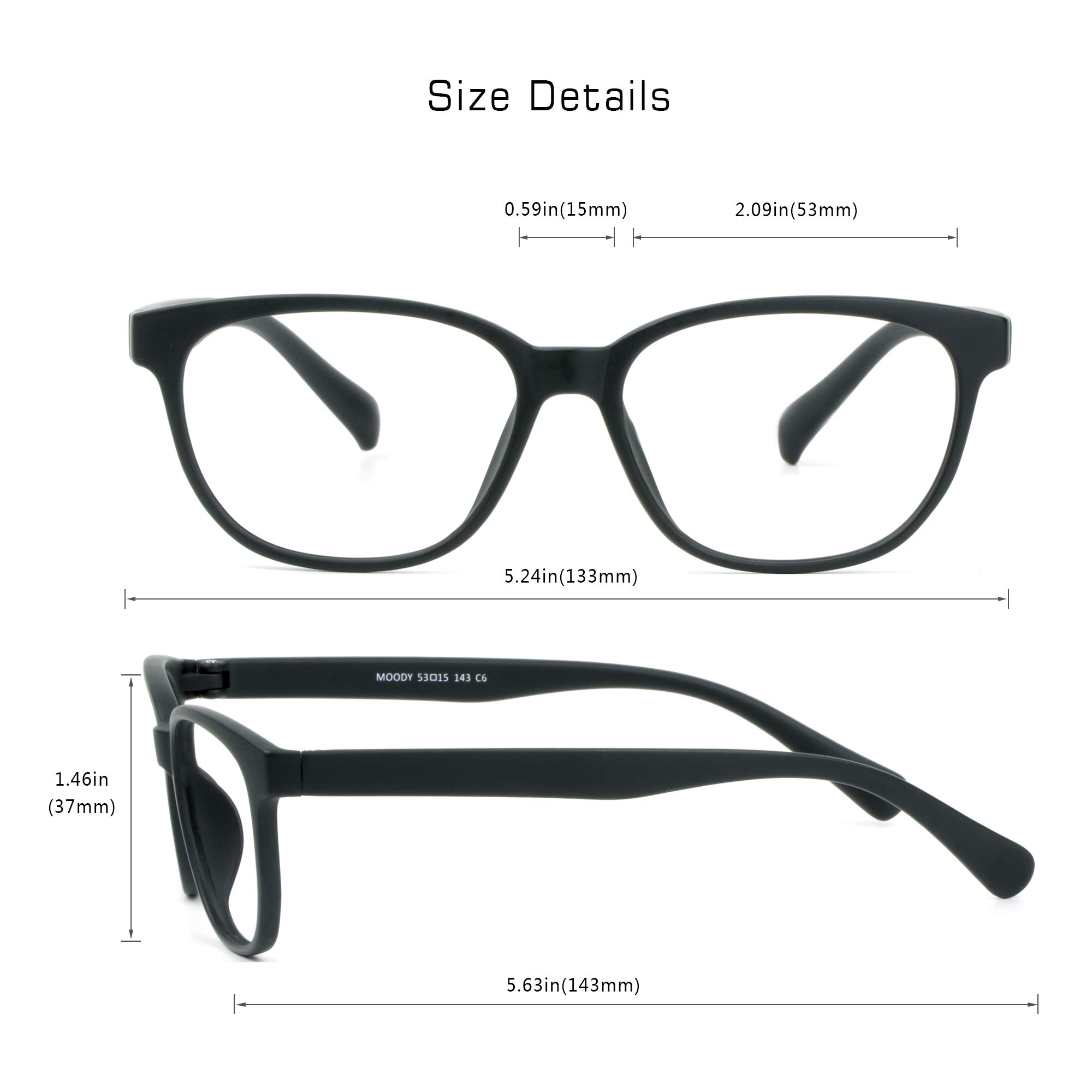 VisionGlobal Blue Light Blocking Glasses for Women & Men - Anti Eye Strain Computer Glasses with Stylish Oval Frame & Anti Glare Coating - Perfect for Office Work, Gaming & Digital Screen Use