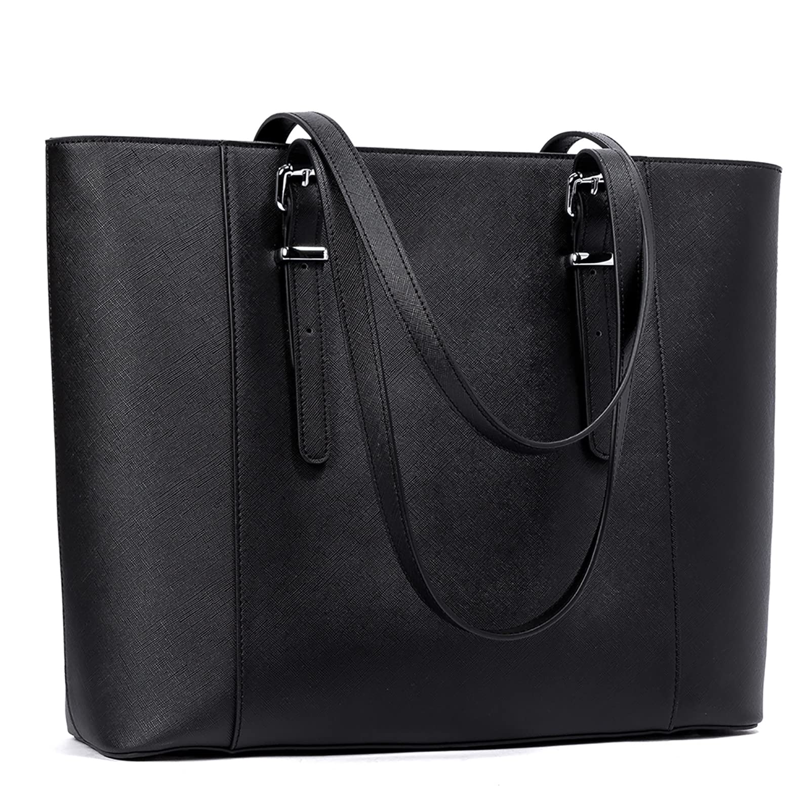 Premium Telena 15.6 Inch Leather Laptop Tote Bag for Women - Stylish Shoulder Briefcase with Large Capacity - Perfect for Work, Business Meetings & Daily Commute
