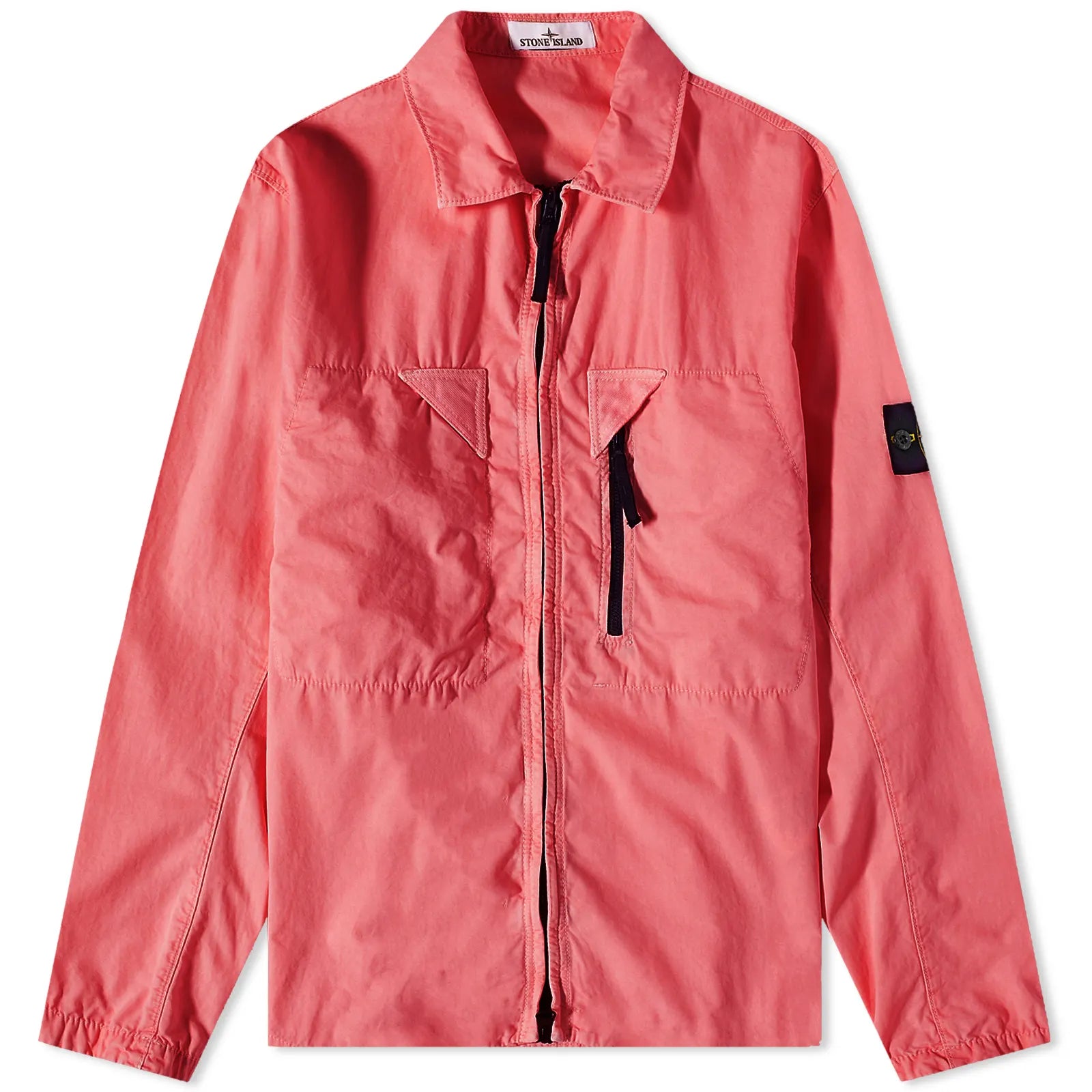 Stone Island Brushed Cotton Overshirt Jacket for Men - Lightweight Casual Shirt for Outdoor & Streetwear Fashion