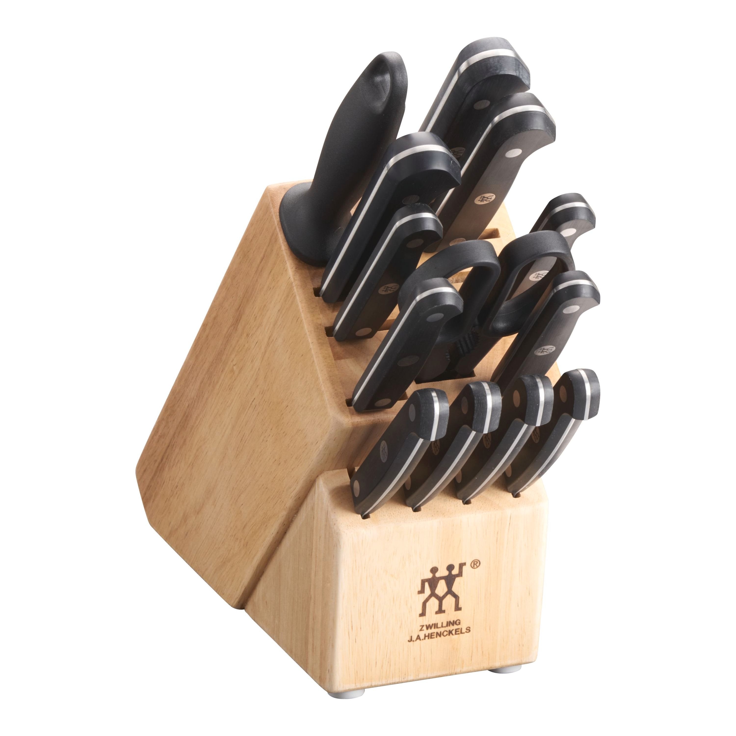 14-Piece Premium Knife Block Set - High-Quality Stainless Steel Kitchen Knives with Wooden Holder - Perfect for Home Cooking, Professional Chefs & Gift Giving