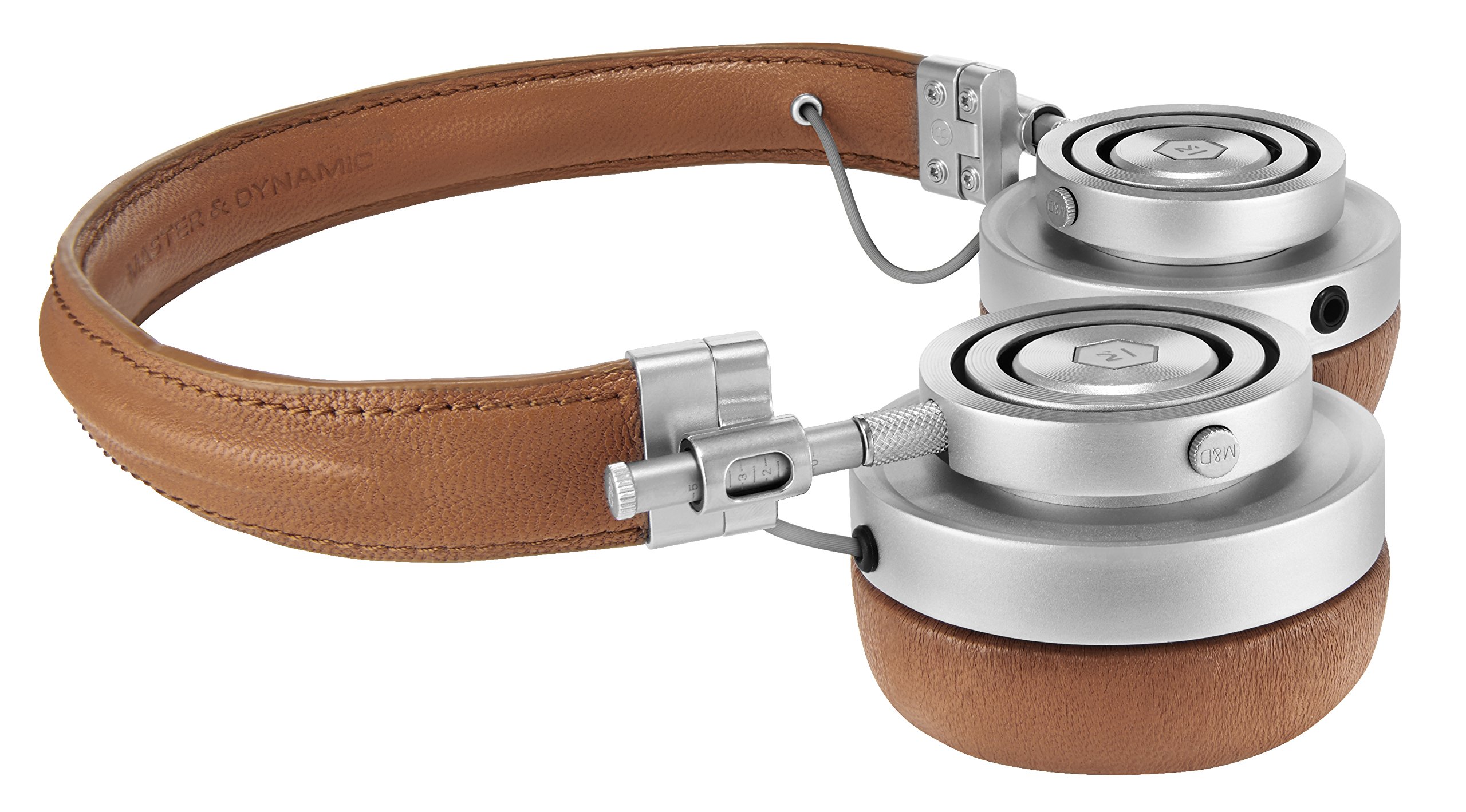 Master & Dynamic MH30 Foldable Premium Leather On-Ear Headphones - Hi-Fi Sound, Luxury Brown Leather Design (Renewed) - Perfect for Travel, Office & Home Listening