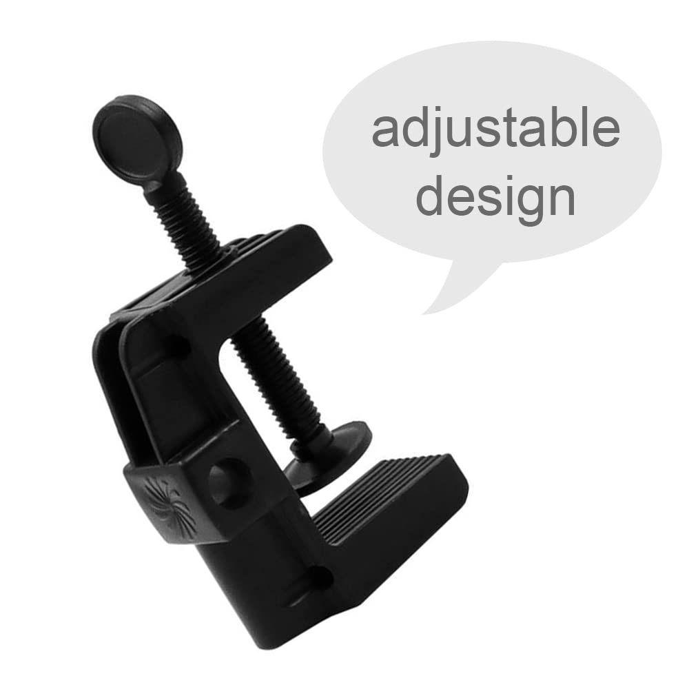 2 Pack Heavy-Duty Plastic Desk Clamp Mounting Bracket - Adjustable Work Light Holder for Desk Lamps, Magnifying Lamps & Tablet Stands | Perfect for Office, Workshop & Crafting Stations