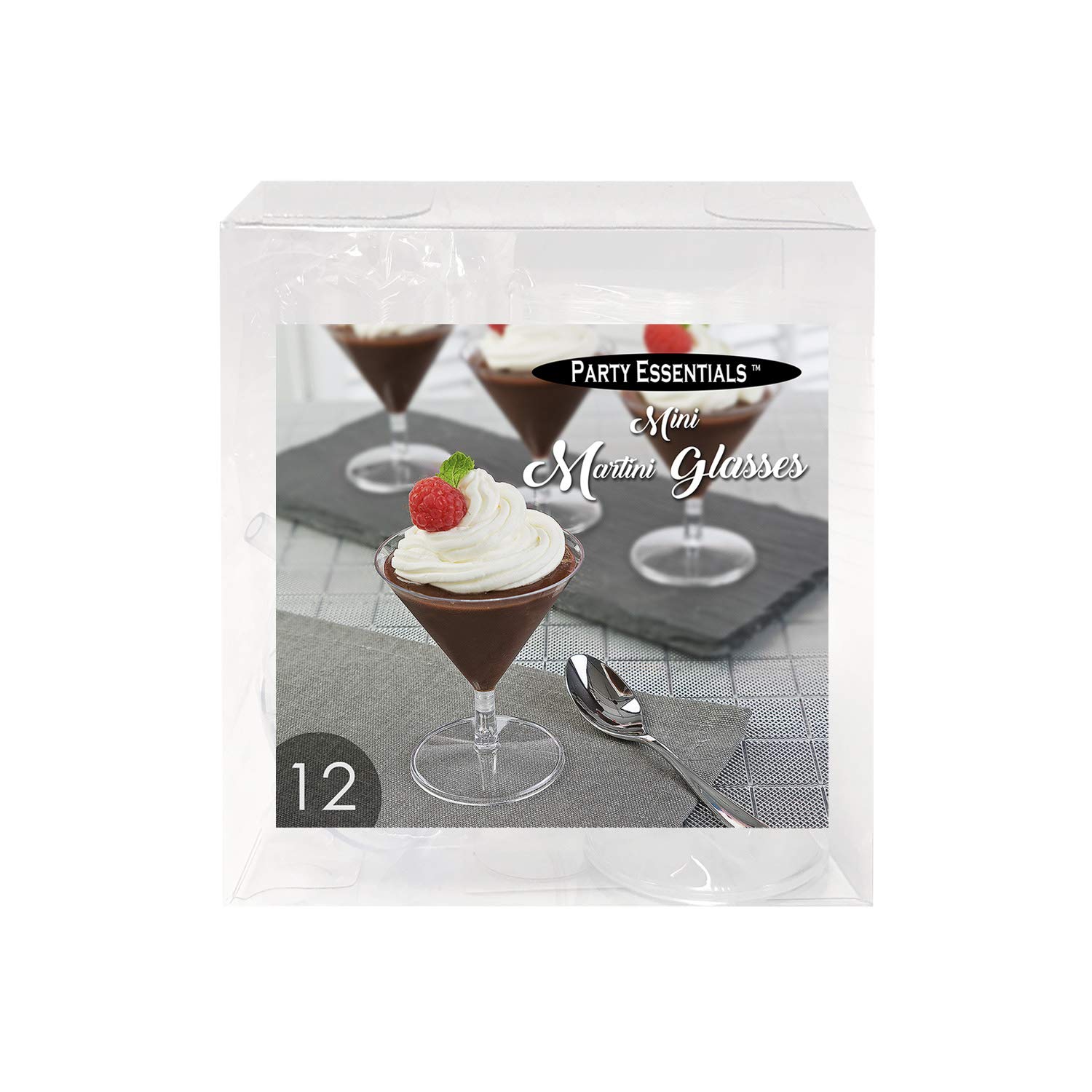 288-Pack Mini Clear Plastic Martini Glasses - Hard Shatterproof Party Cups for Cocktails, Weddings, Bars & Events - Bulk Disposable Drinkware (N216481)