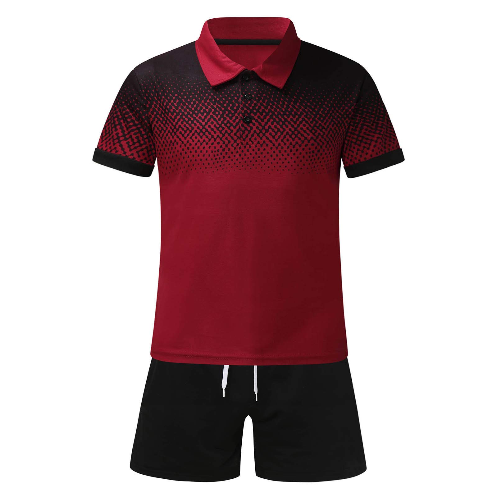 Men's Summer 2-Piece Beach Outfit - Printed Short Sleeve Shirt & Matching Shorts Set | Casual Vacation Wear for Pool Party, Beach Trip & Summer Travel