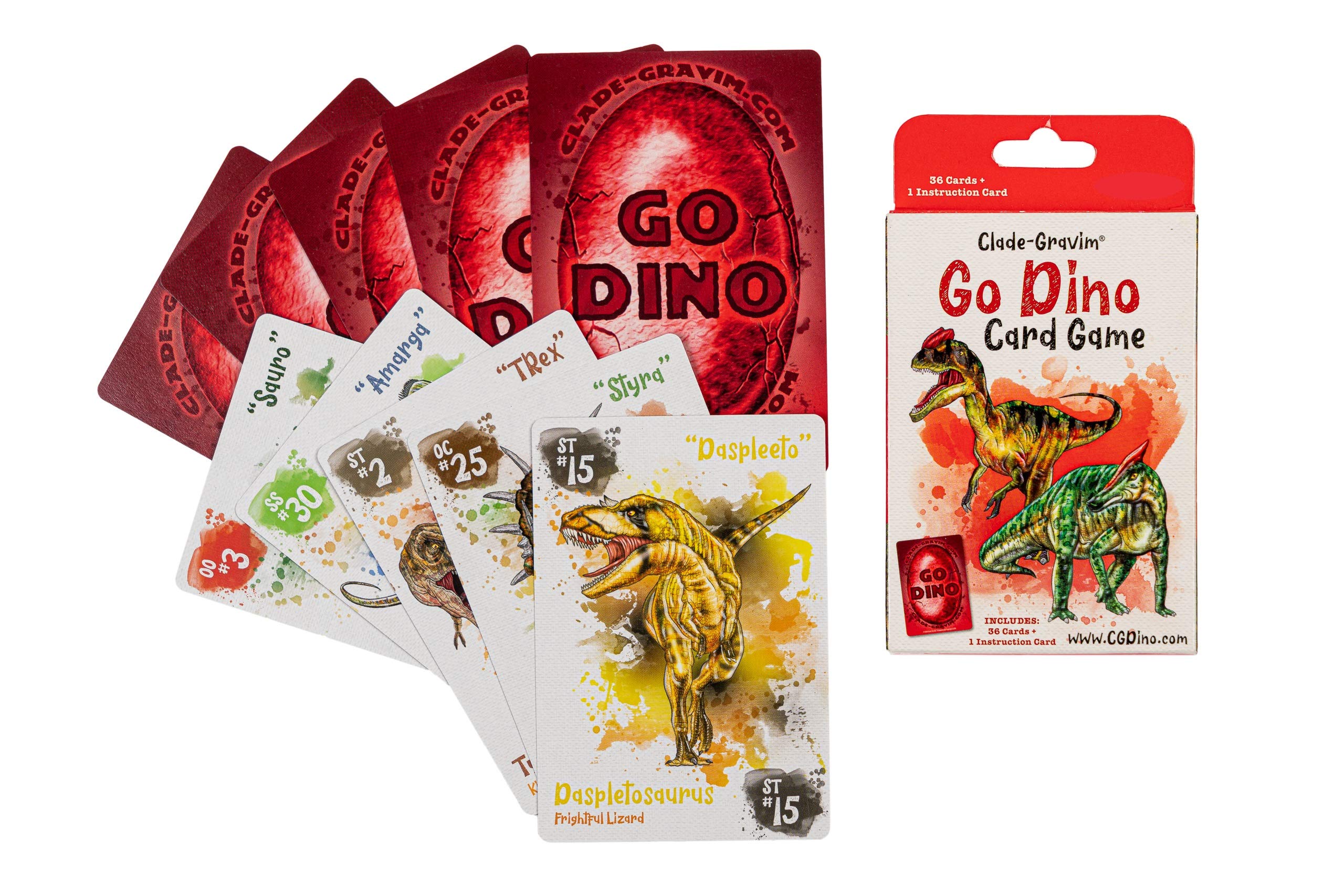 Dinosaur Card Games Bundle - Old Bones & Go Dino Playing Cards Set | Family Board Games for Kids & Adults | Perfect for Game Nights, Birthday Parties & Educational Fun