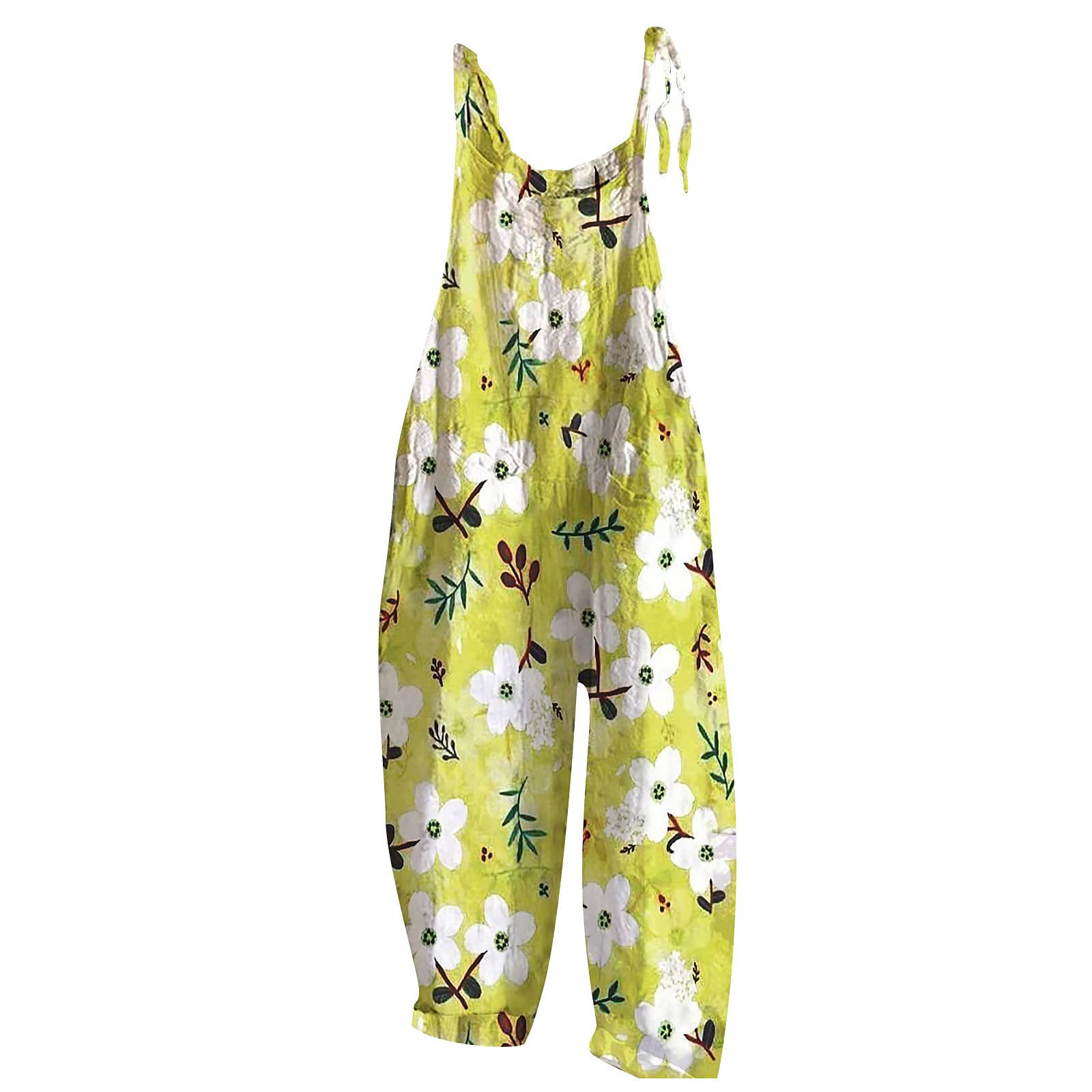 Women's Cute Print Overalls - Adjustable Wide Leg Loose Fit Casual Jumpsuit Romper Playsuit Pants | Perfect for Spring Outfits, Streetwear Fashion & Weekend Brunch