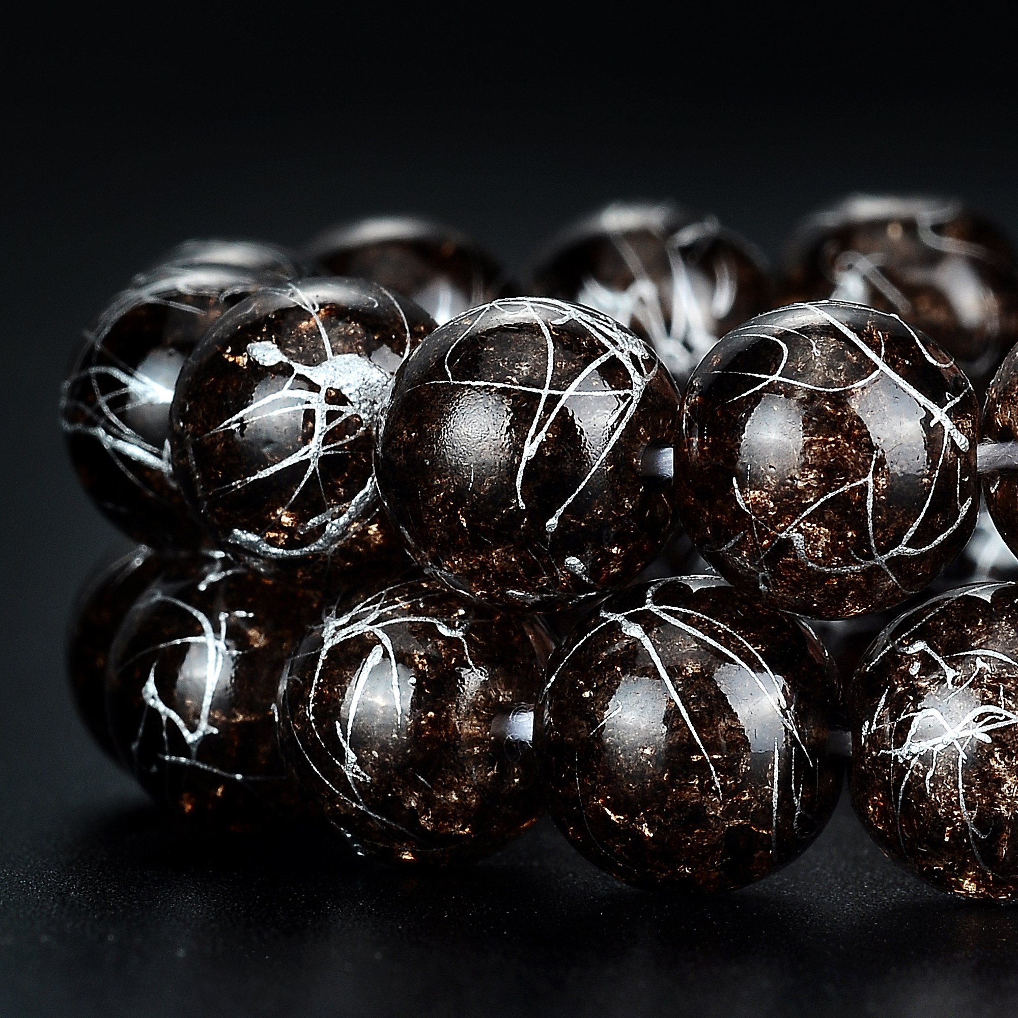 Czech Crystal Pressed Glass Beads 4mm Round Crackle Druk Brown for Jewelry Making - DIY Necklace, Bracelet, Earrings Craft Supplies - Perfect for Boho, Wedding & Handmade Jewelry Designs