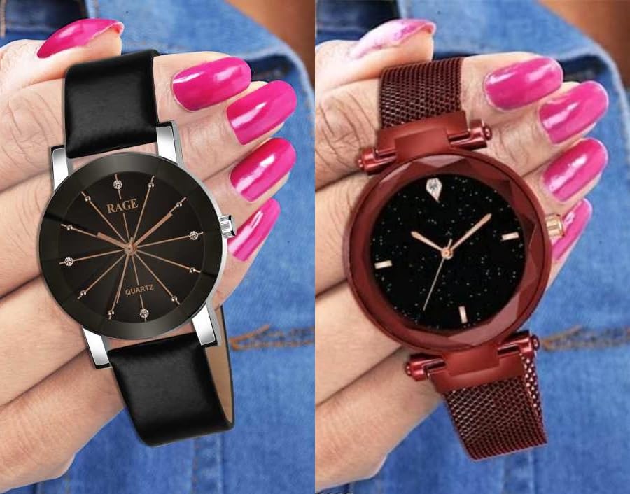 Elegant Women's & Girls' Watches (SR-683) AT-6831 - 2 Pack Set for Everyday Wear, Gift Giving & Special Occasions