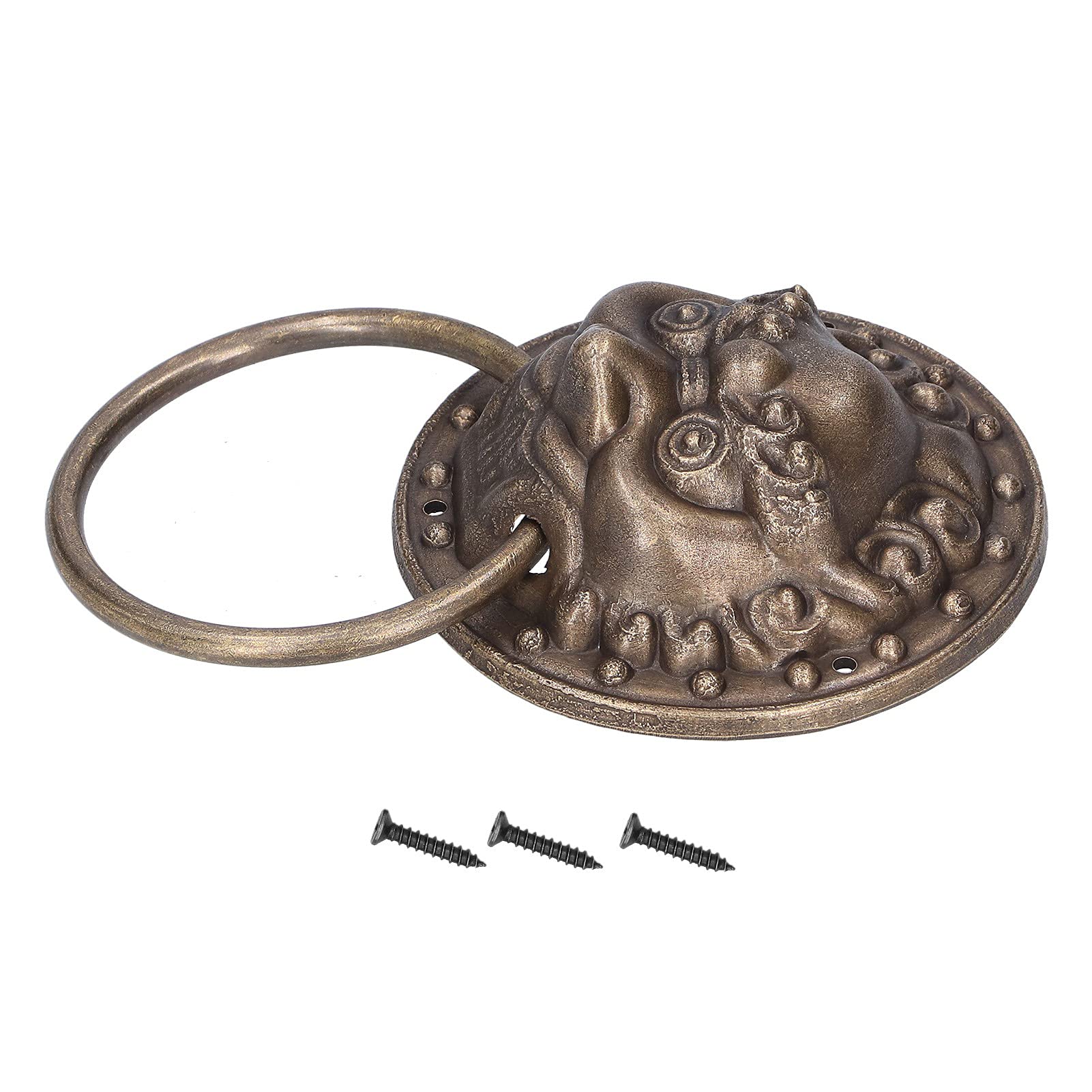 Antique Lion Head Brass Door Handle - Vintage Door Knocker & Pull for Home Decor - Perfect for Classic, Gothic & Victorian Style Doors