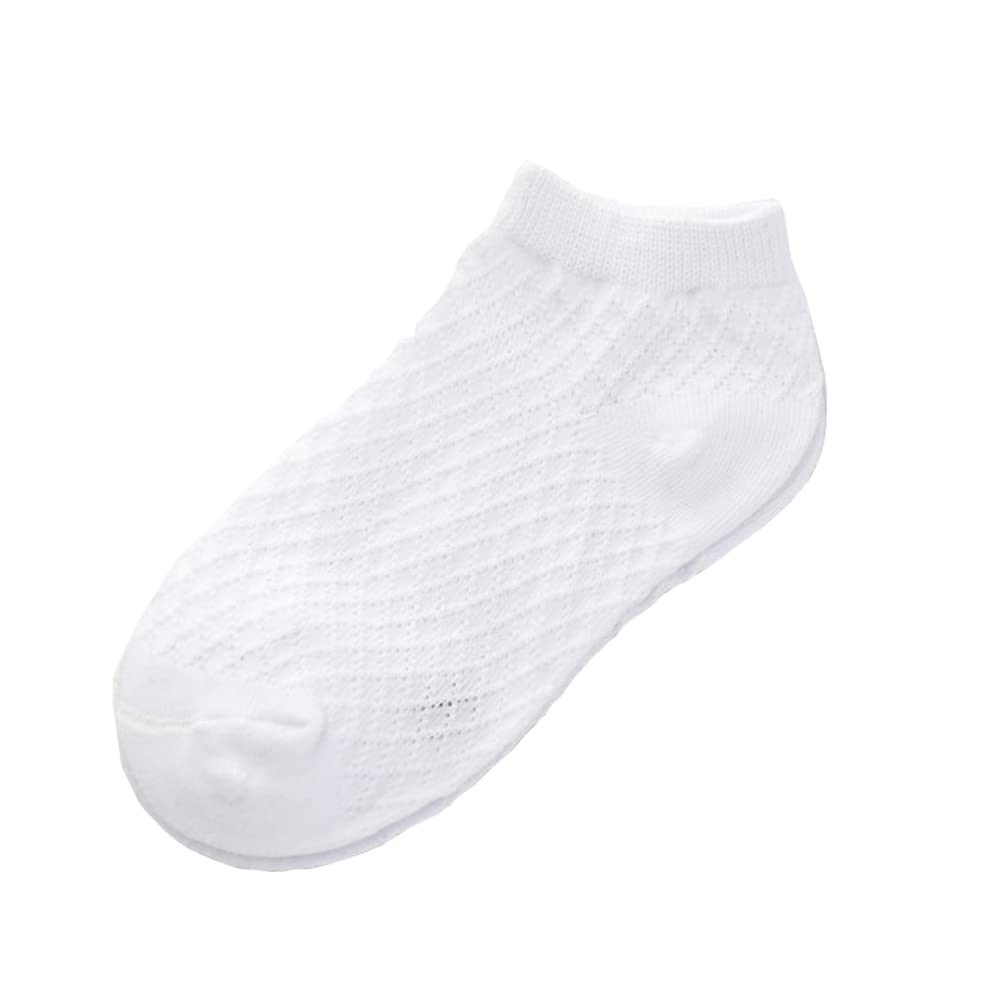 Looching 5-Pack Thin Mesh Cotton Baby Socks for Girls & Boys - No Show Ankle Socks for Toddlers (1-8 Years) - Breathable & Comfortable for School, Play & Everyday Wear