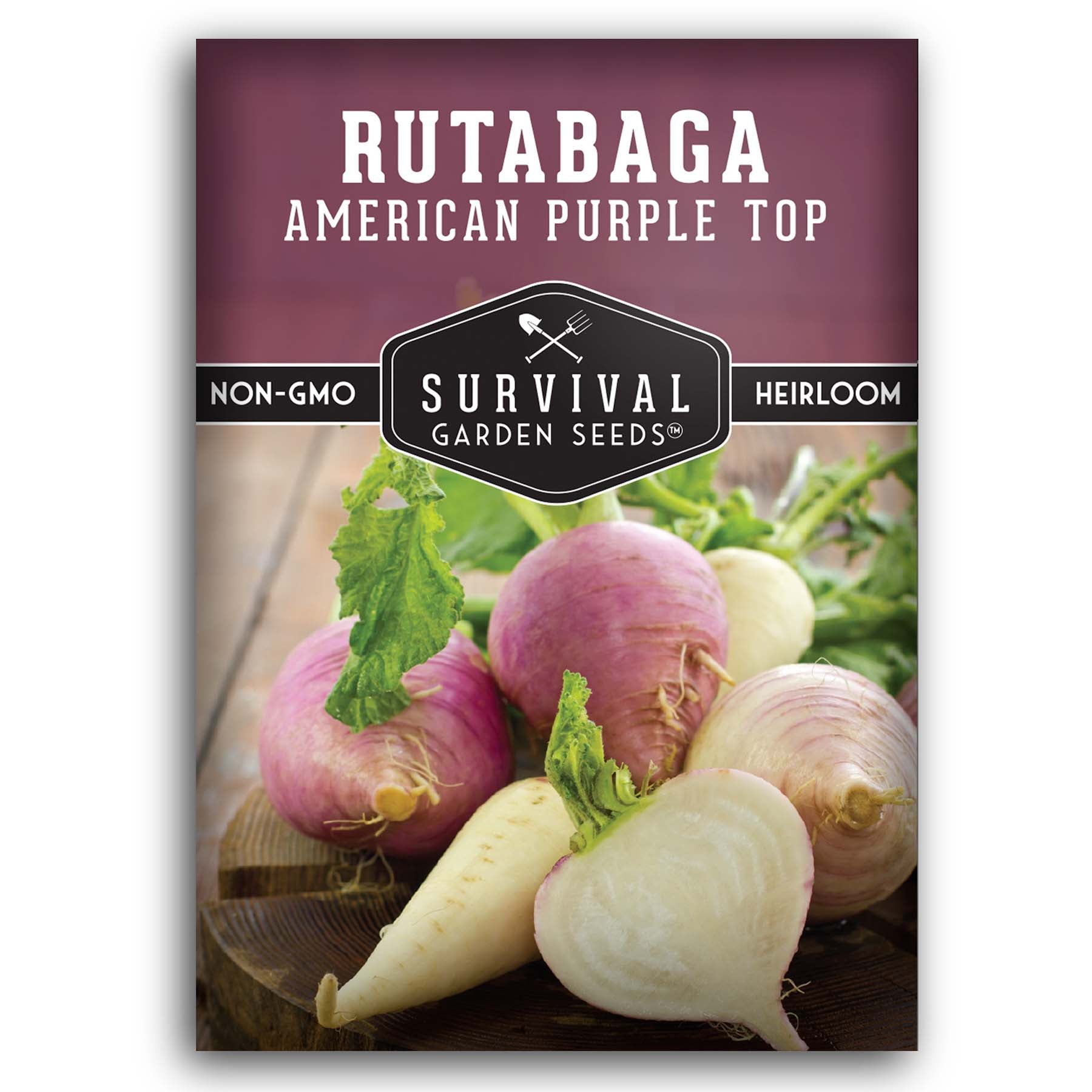 Organic American Purple Top Rutabaga Seeds - Non-GMO, Heirloom Vegetable Seeds for Planting - Perfect for Home Gardens, Farmers Markets & Healthy Cooking